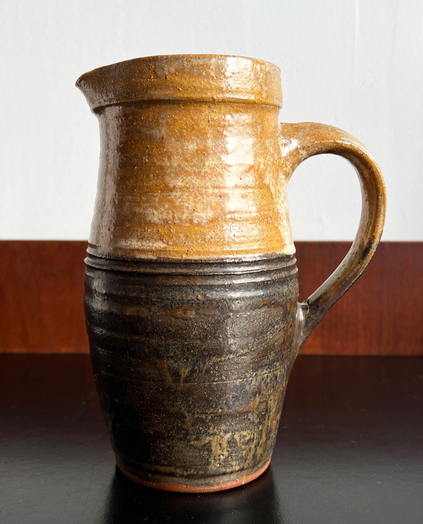 Vintage New England American Art Pottery Pitcher by Robert Fishman - 6