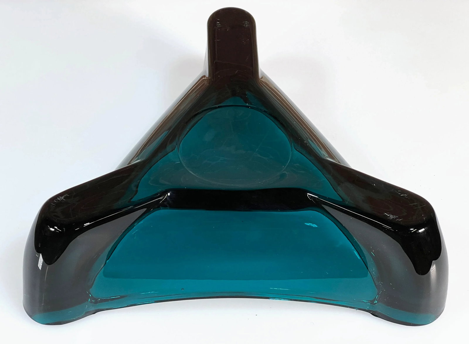 Rare Vintage Blue Viking Bluenique Triangular Cigar Ashtray - 10