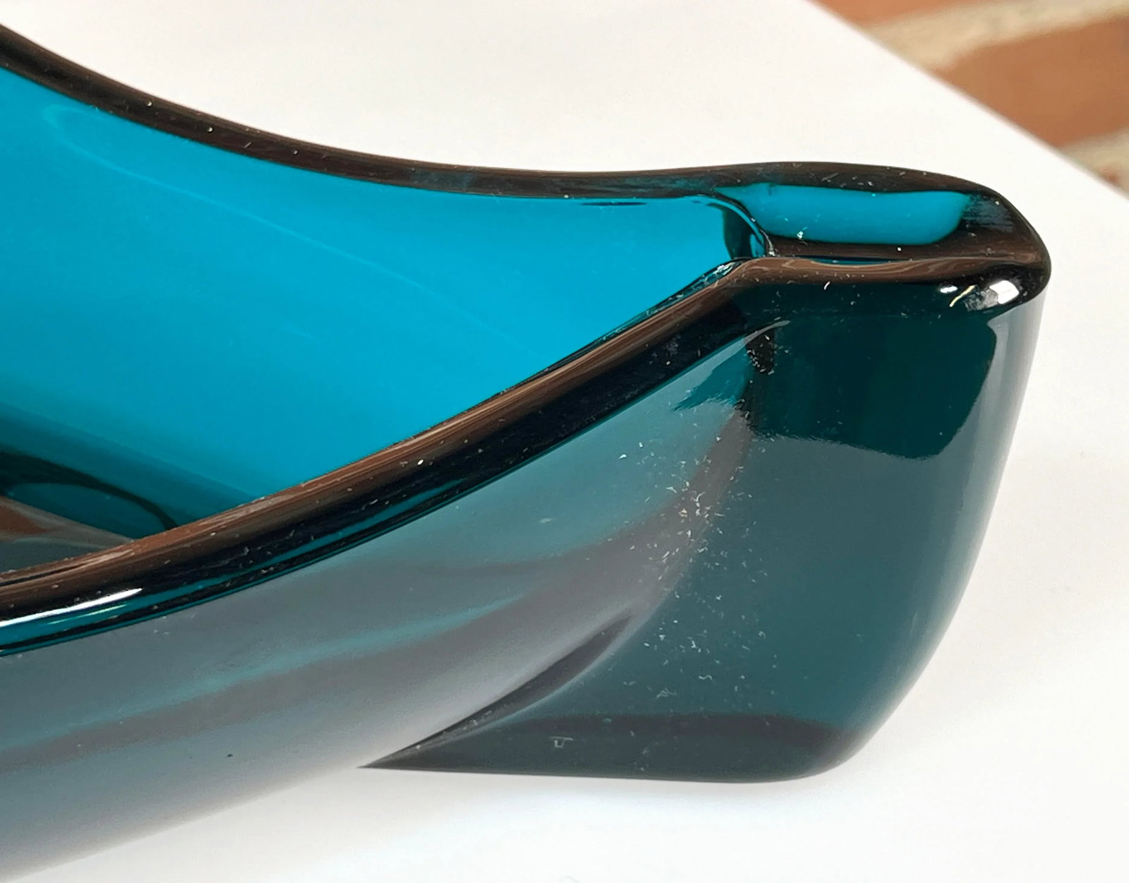 Rare Vintage Blue Viking Bluenique Triangular Cigar Ashtray - 5