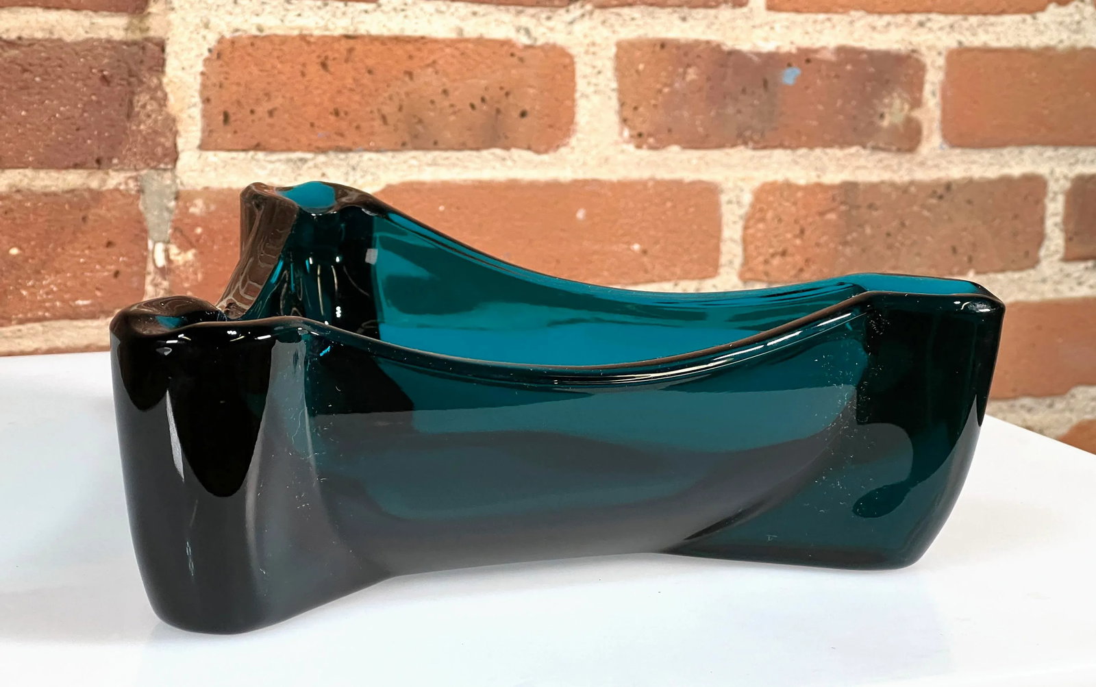 Rare Vintage Blue Viking Bluenique Triangular Cigar Ashtray - 7