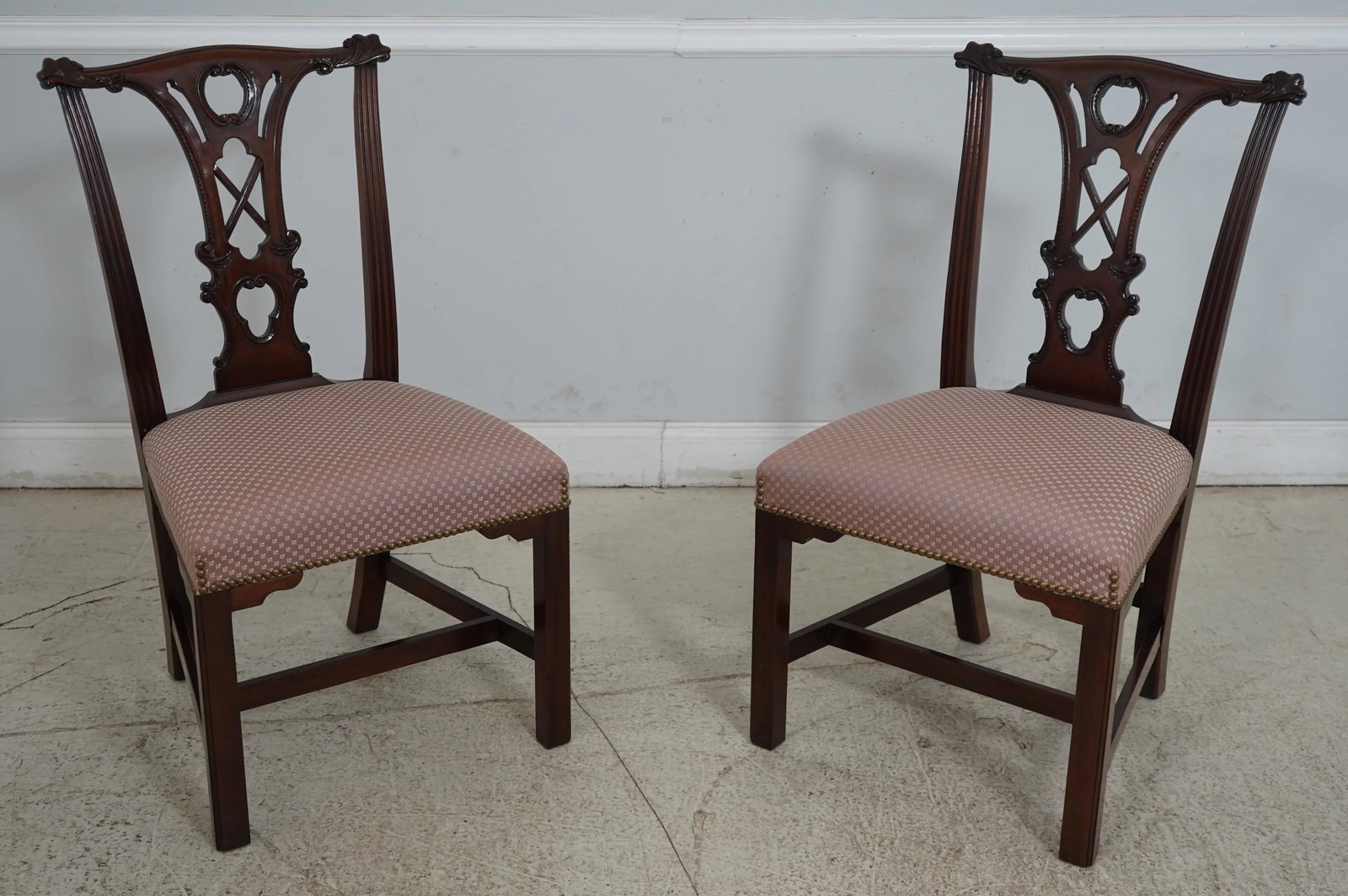 Set of 8 Kindel Irish Georgian Mahogany Dining Room Chairs - 6