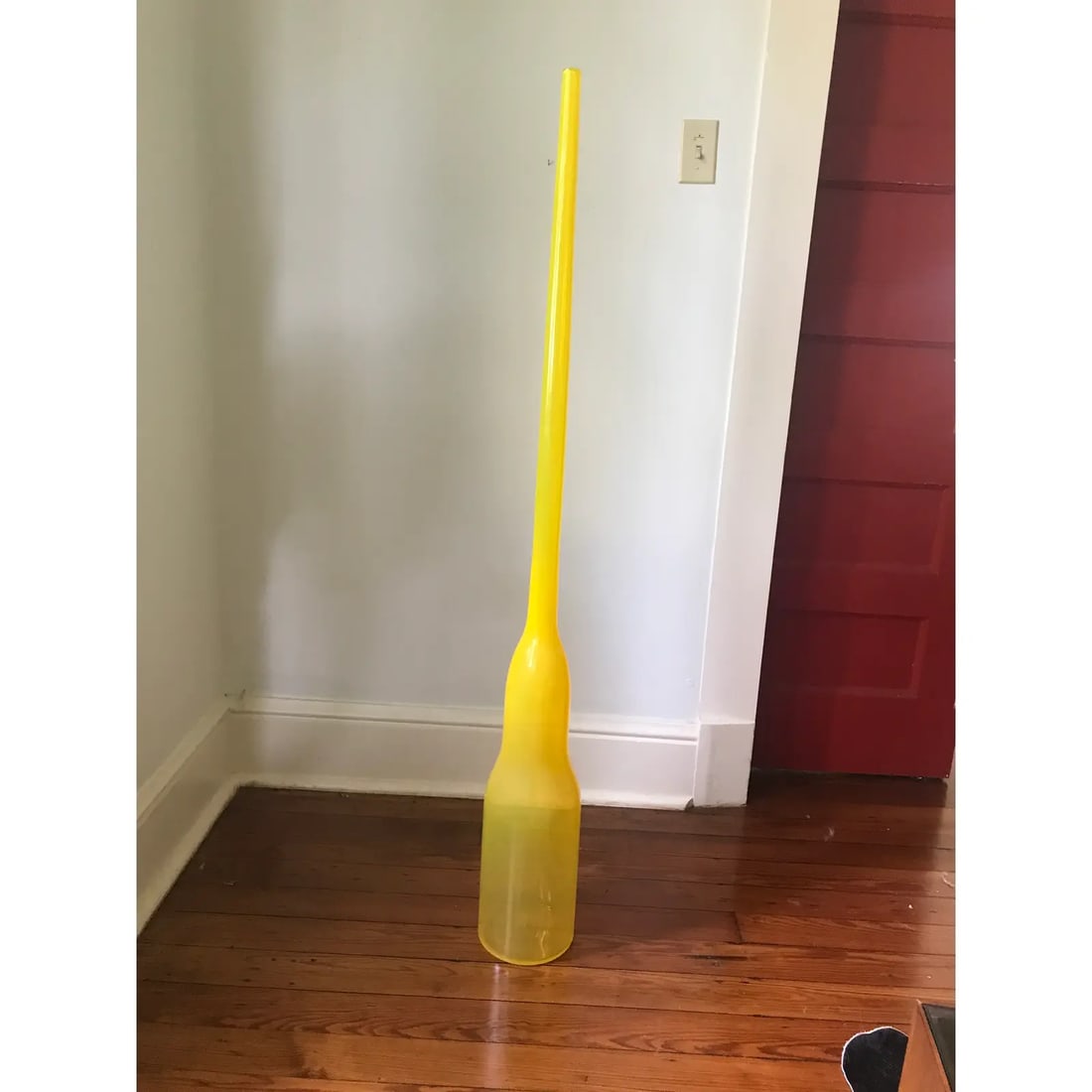 Late 20th Century Yellow Modernist Art Glass Floor Vase - 5