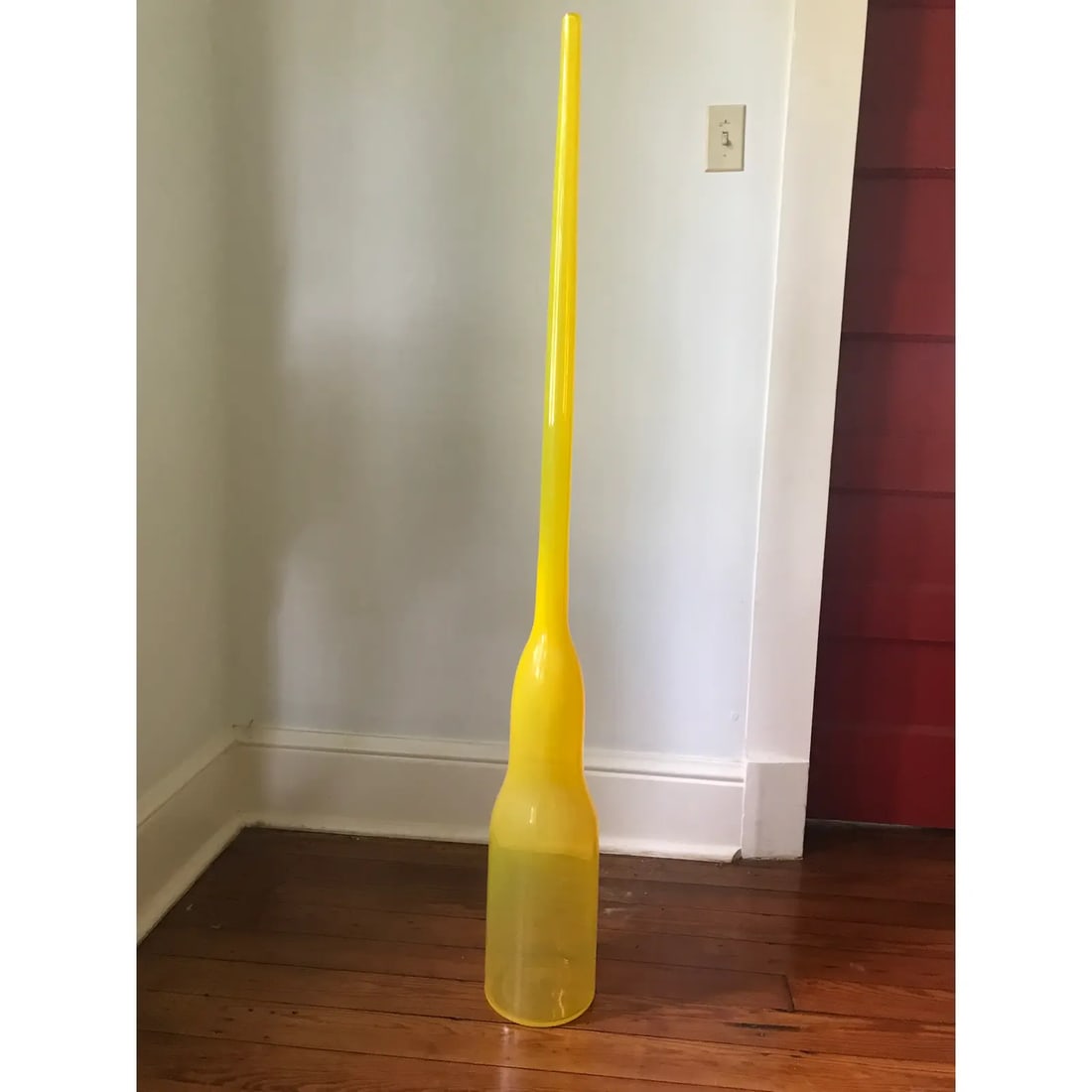 Late 20th Century Yellow Modernist Art Glass Floor Vase - 6