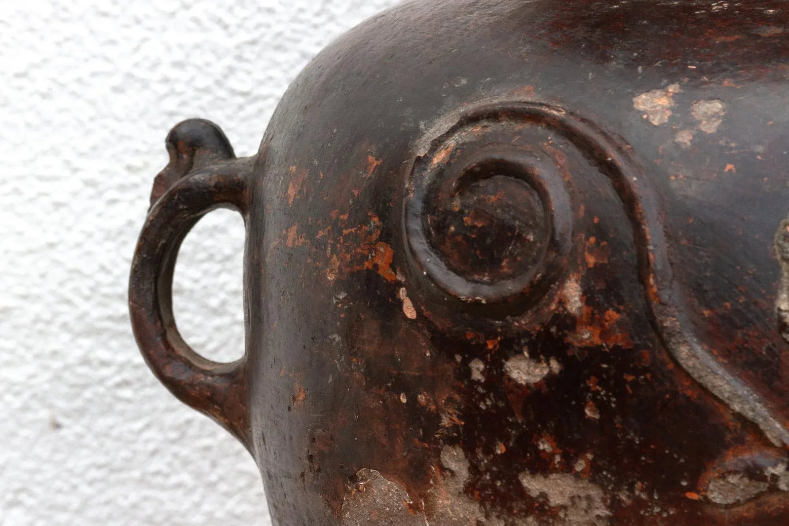 Antique Guatemalan Large Floral Olla - 5