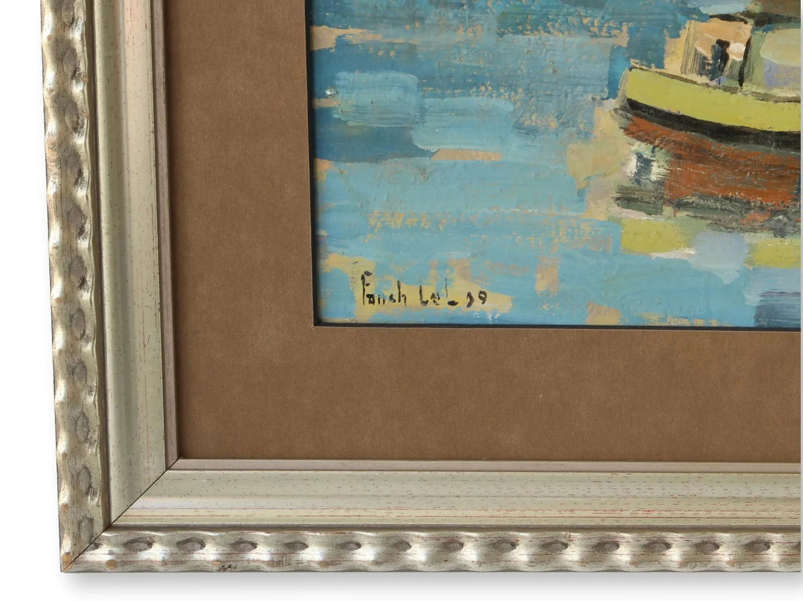Signed French Seascape Painting - 3