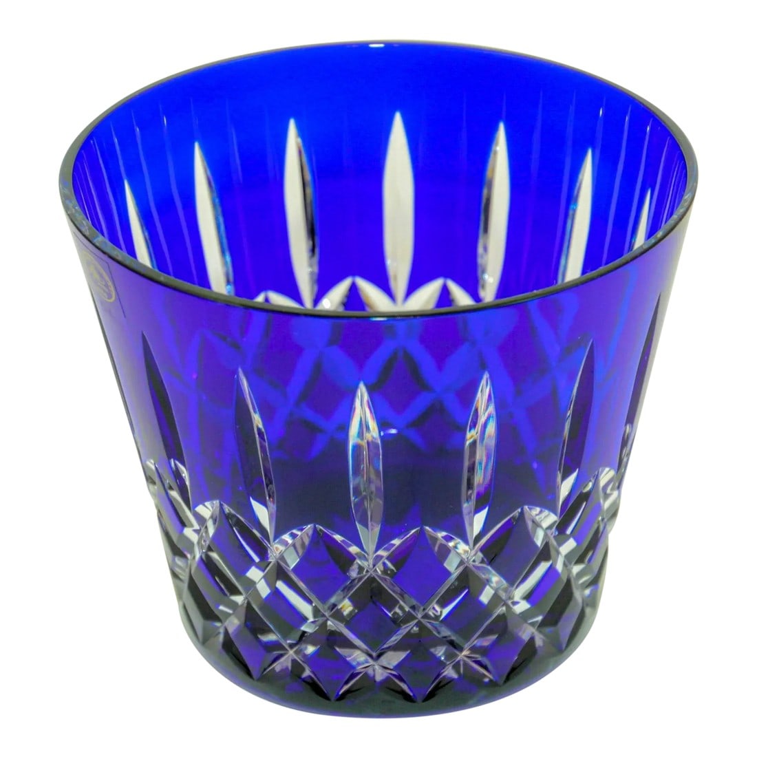 Cobalt Blue Crystal Ice Bucket Ajka Arabella Barware 1960 (1 of 12)