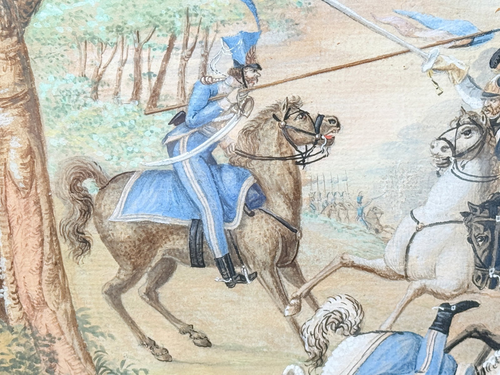 Pair, Josef Gabriel Frey (1791–1884) Gouache on Paper French Revolution - 11