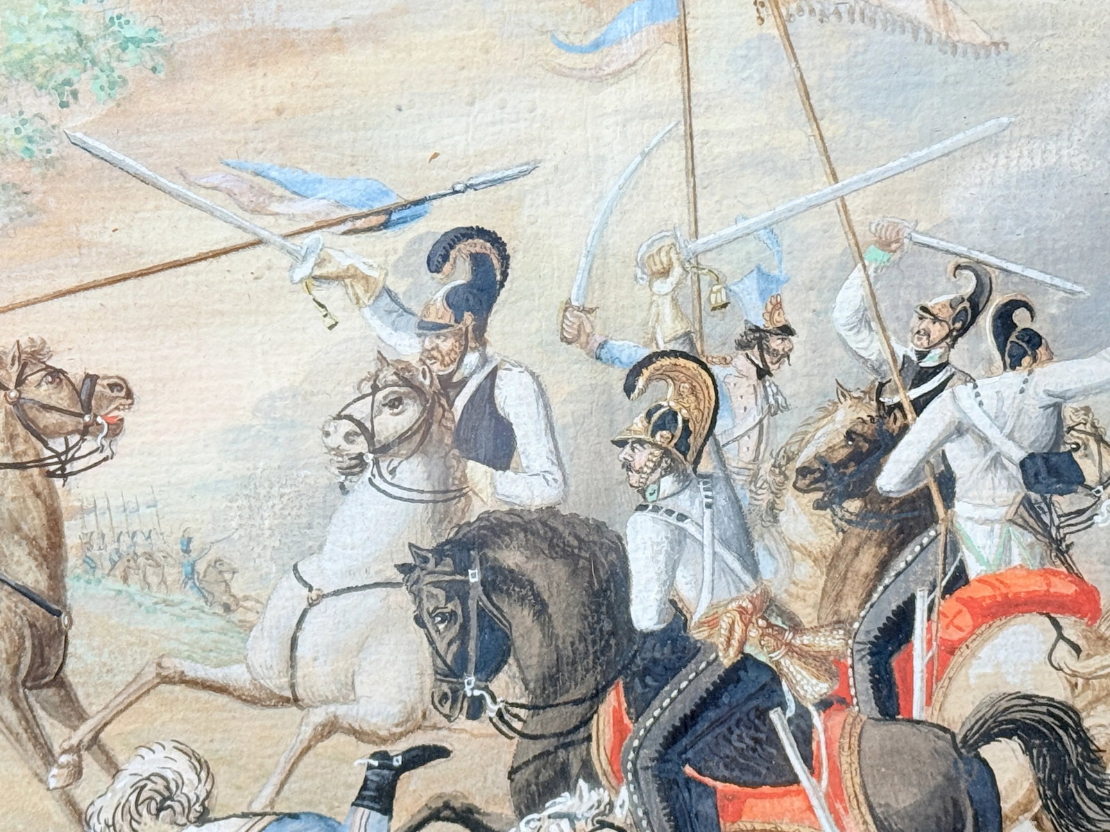 Pair, Josef Gabriel Frey (1791–1884) Gouache on Paper French Revolution - 6