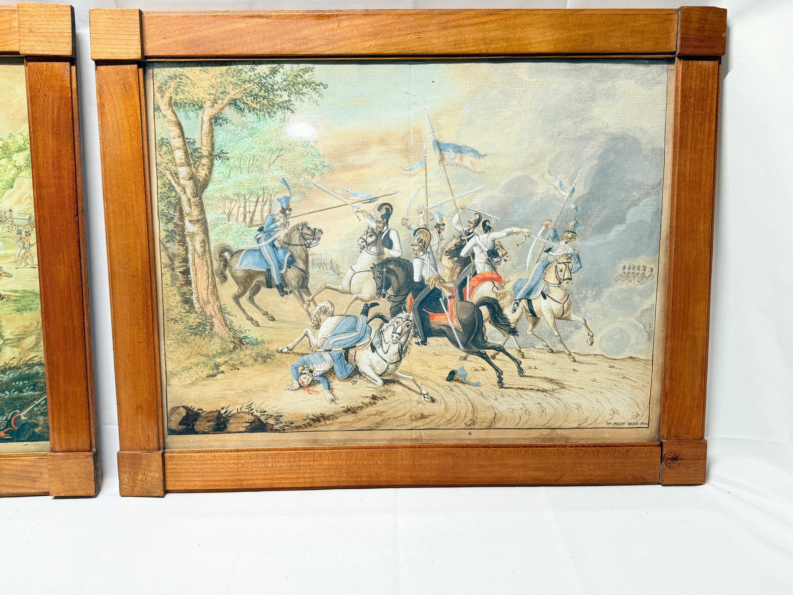 Pair, Josef Gabriel Frey (1791–1884) Gouache on Paper French Revolution - 8