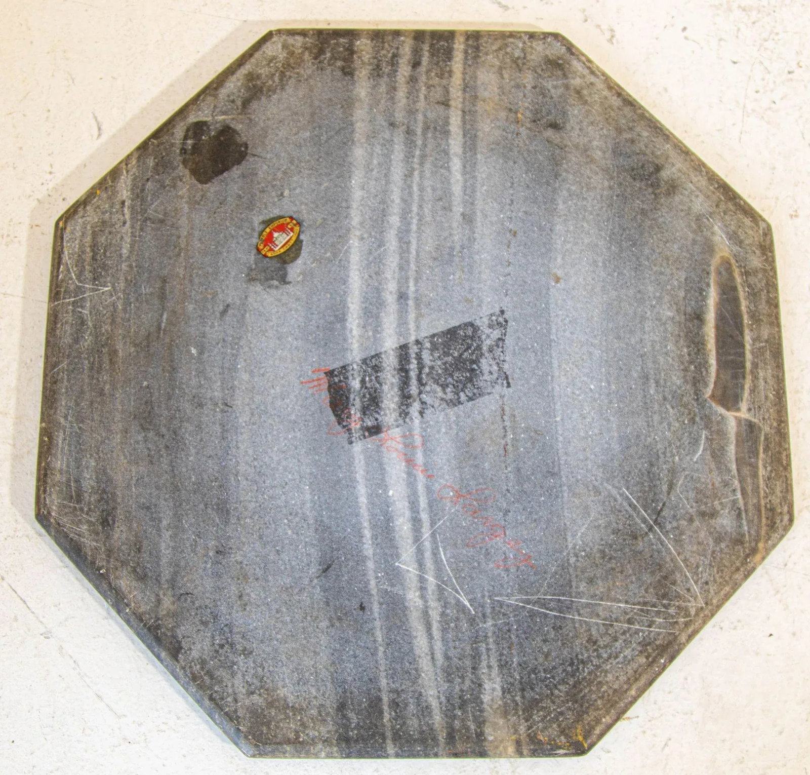 Mughal Rajasthani Black Marble Inlay Pietra Dura Table Top India - 12