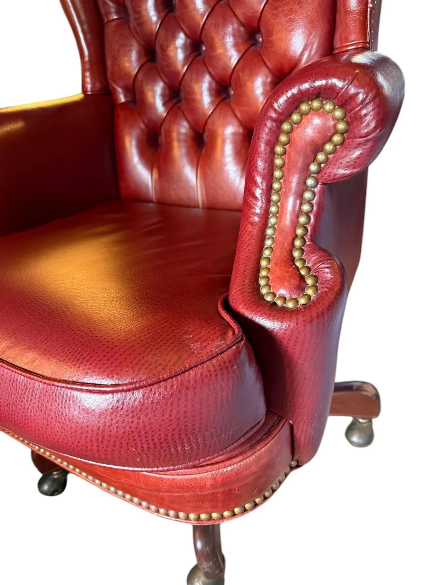 Late 20th Century Hancock & Moore Tufted Leather Executive Office Chair - 6