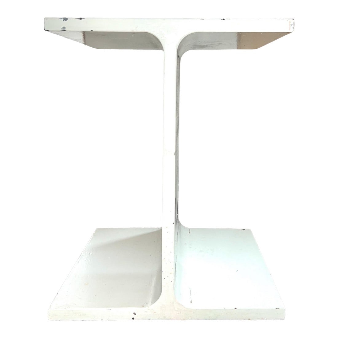 Ward Bennett Modern White 3078 I-Beam Table and Stool for Brickell, C. 1969, Usa (1 of 4)