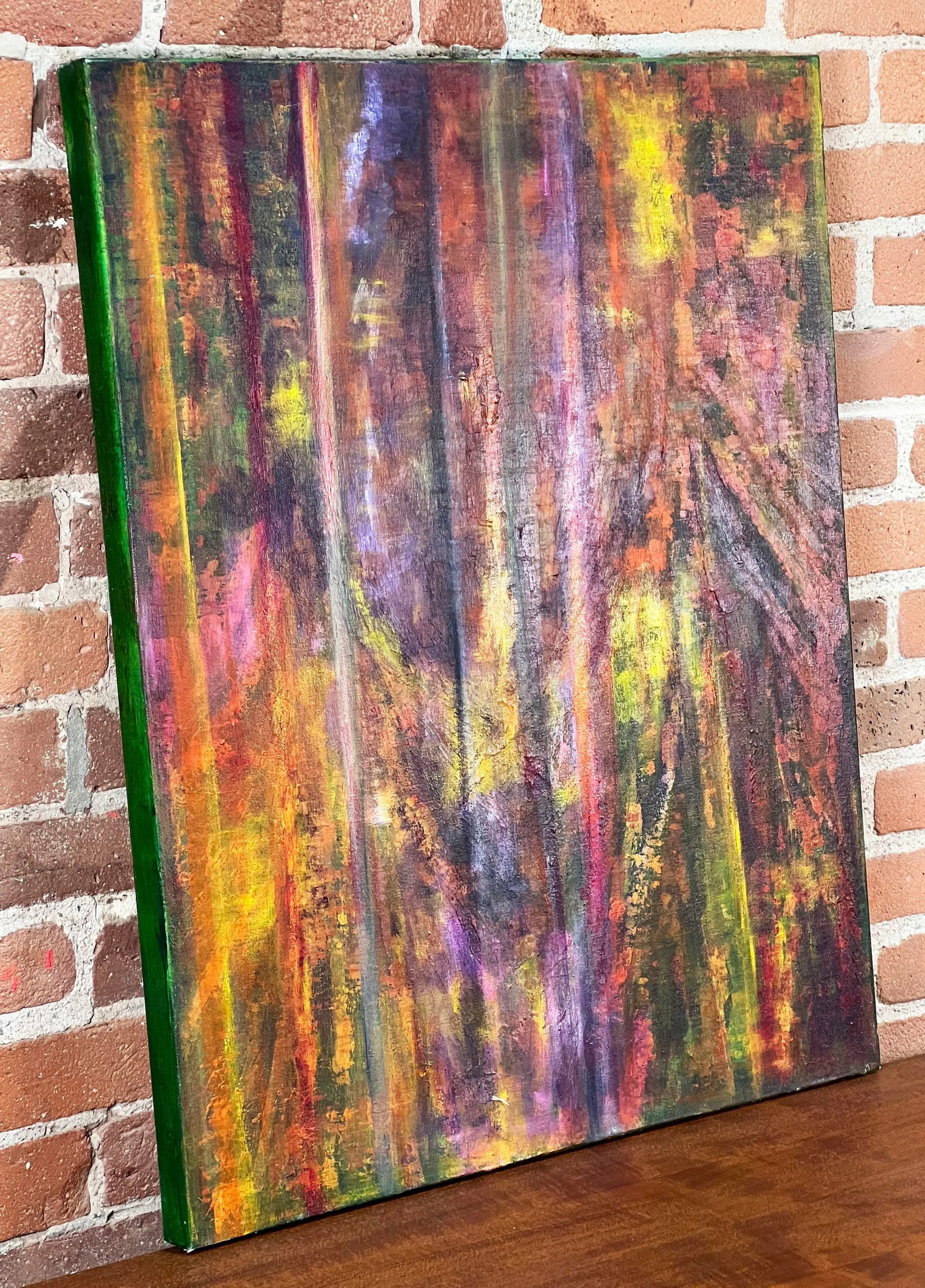 Vintage 20th Century Modernist Abstract Oil on Canvas Painting - 2
