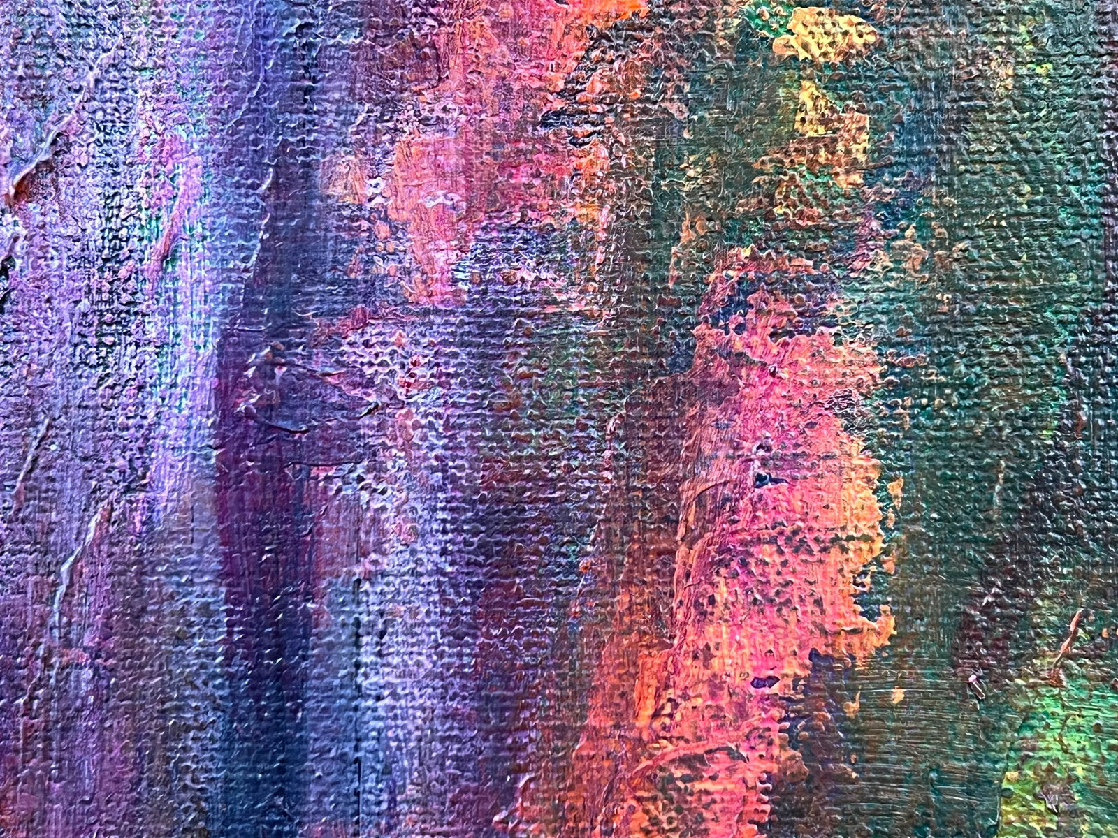 Vintage 20th Century Modernist Abstract Oil on Canvas Painting - 3
