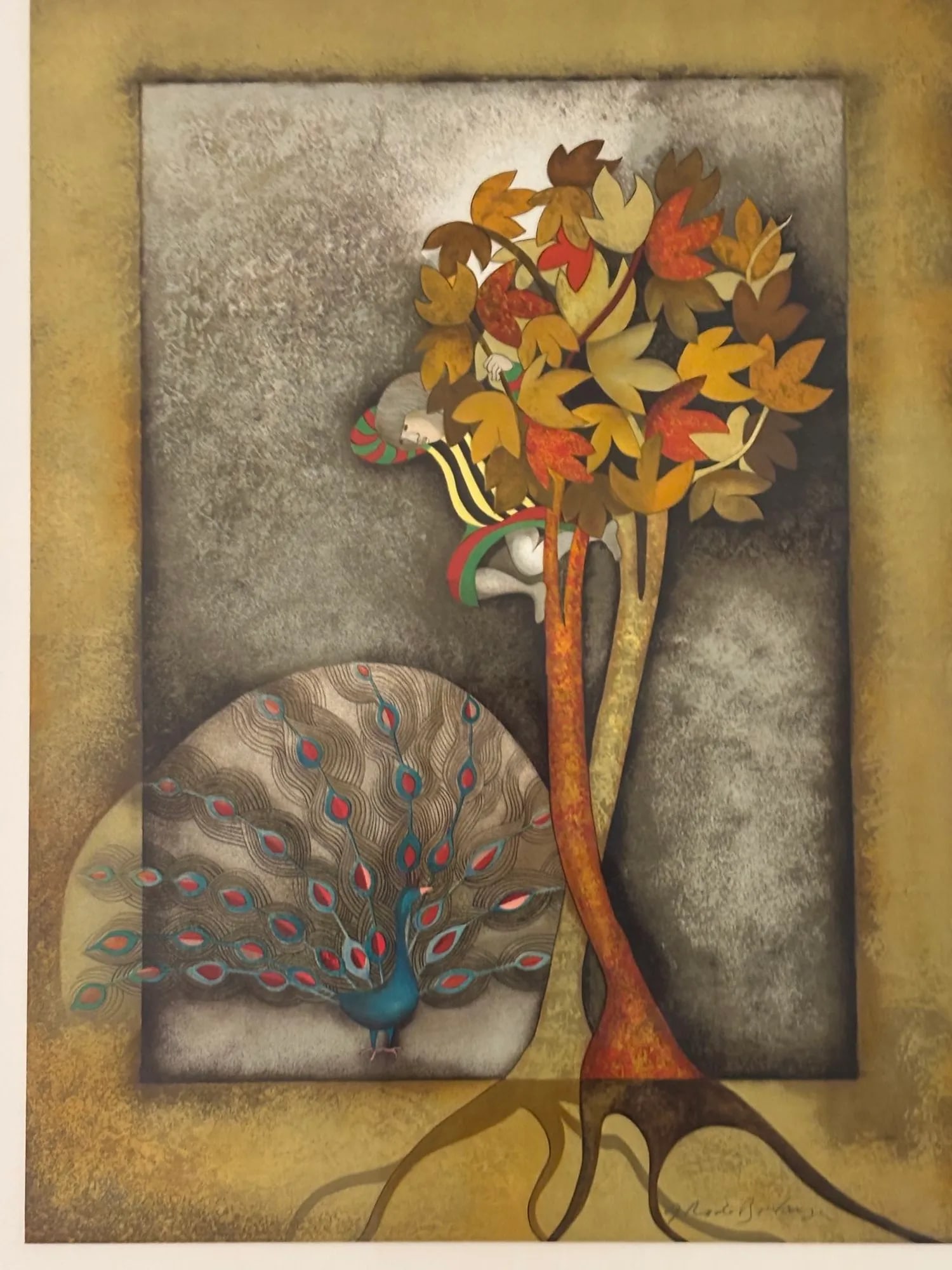 Graciela Rodo Boulanger a Peacock for Sophie Signed and Numbered Lithograph 1979 - 10