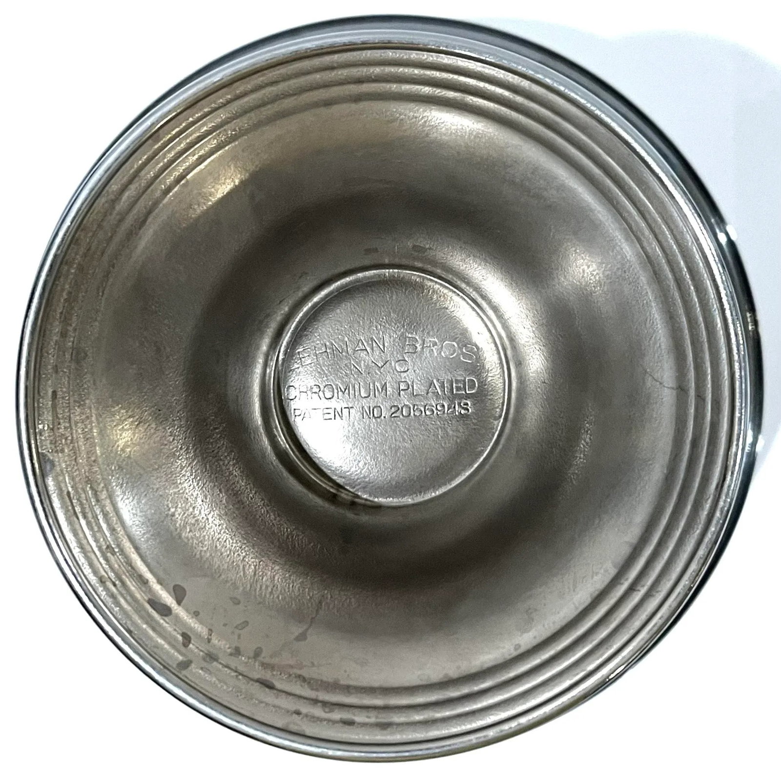 1940's Art Deco Lehman Brothers Saturn Ring Chrome Punch Bowl Set- 11 Pieces - 11