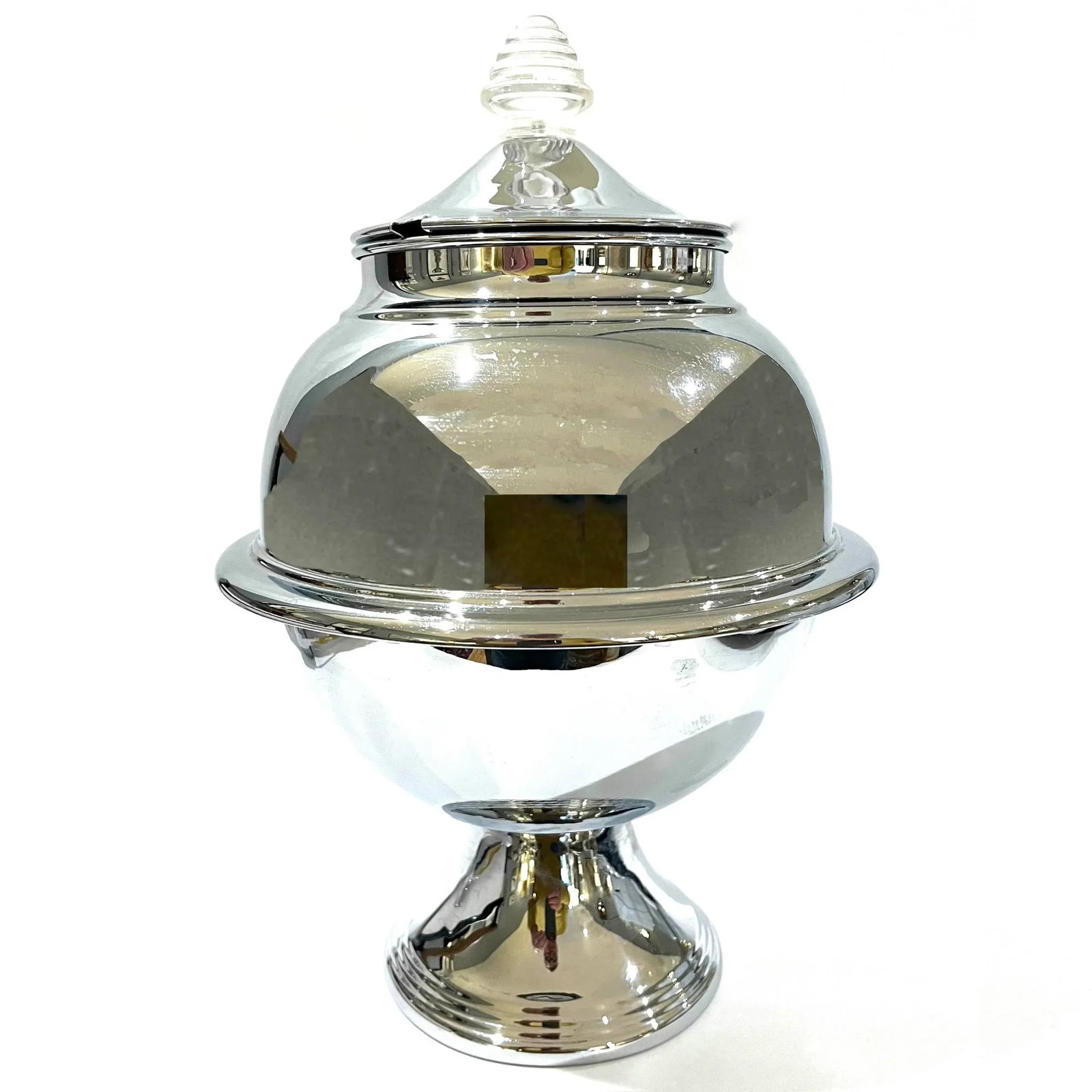 1940's Art Deco Lehman Brothers Saturn Ring Chrome Punch Bowl Set- 11 Pieces - 4