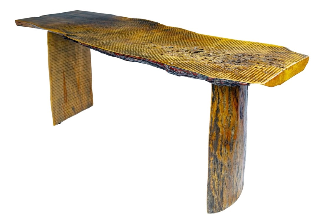 Organic Live Edge Wood Console Table (1 of 11)