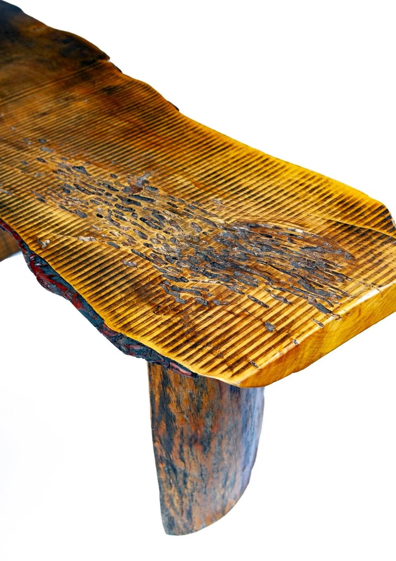 Organic Live Edge Wood Console Table - 8
