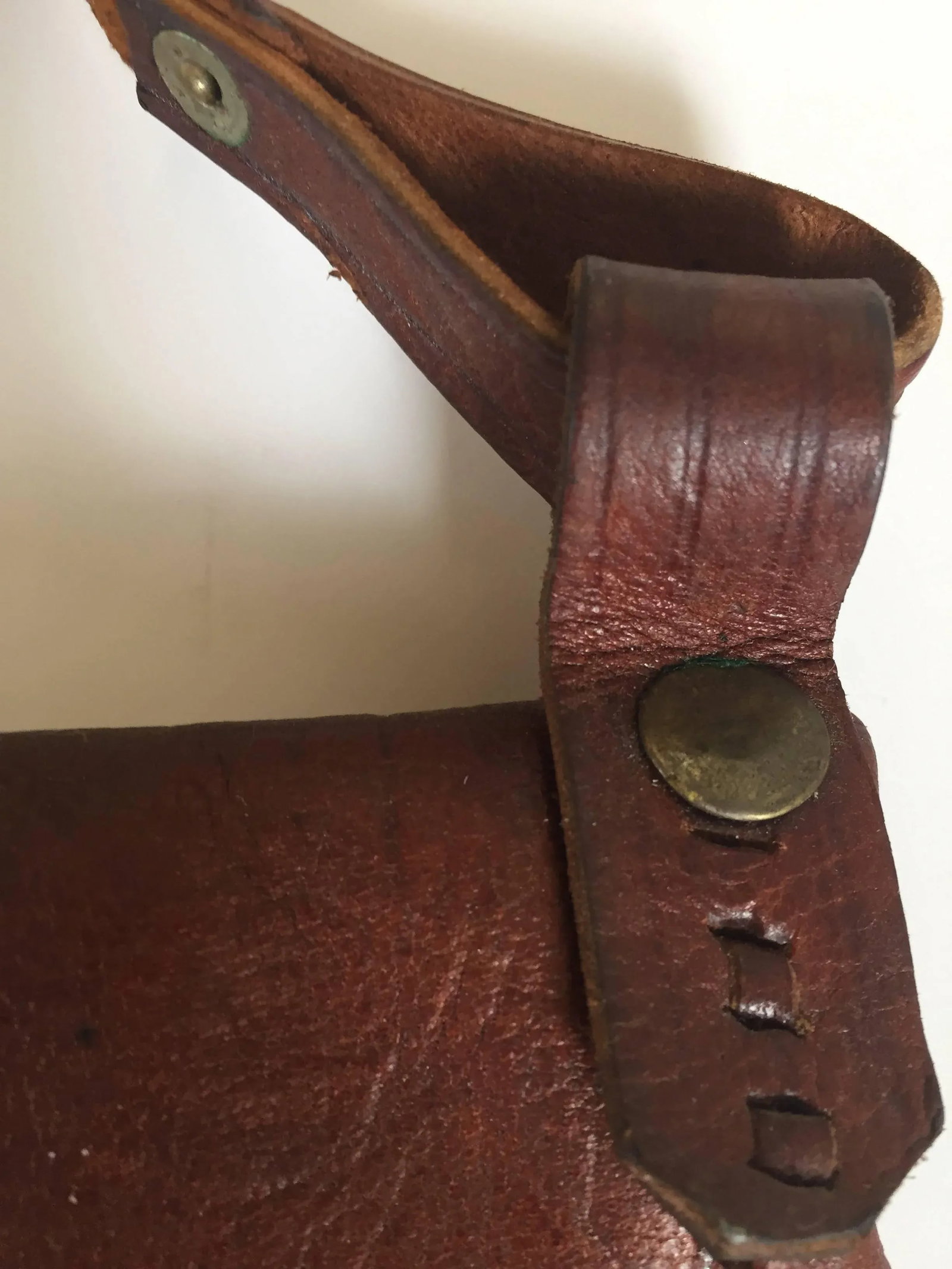 Moroccan Leather African Tuareg Crossbody Bag with Fringes 1970 - 7
