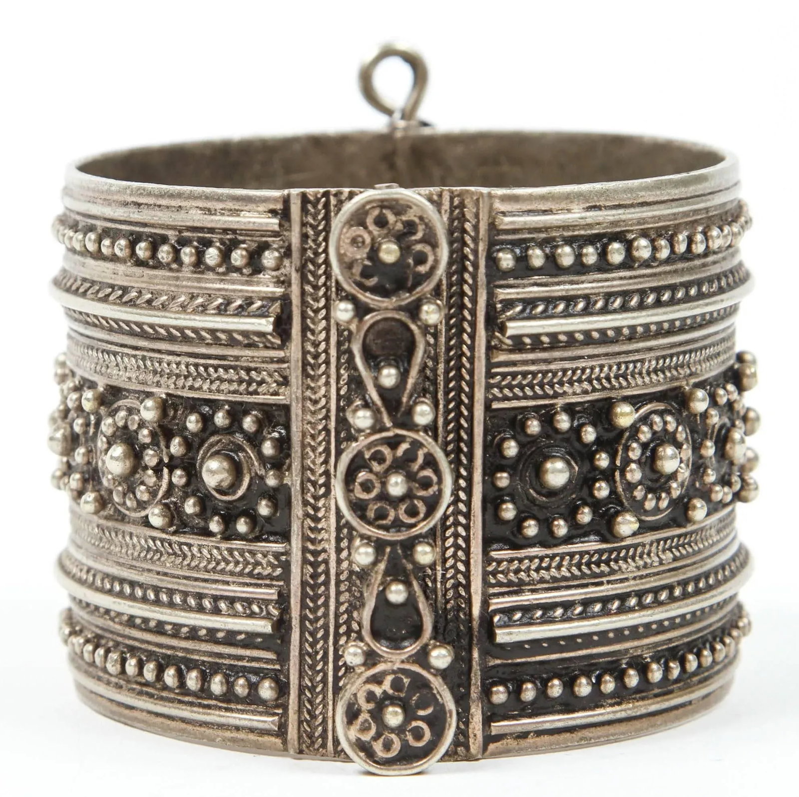 Moroccan Berber Tribal Silver Cuff - 5