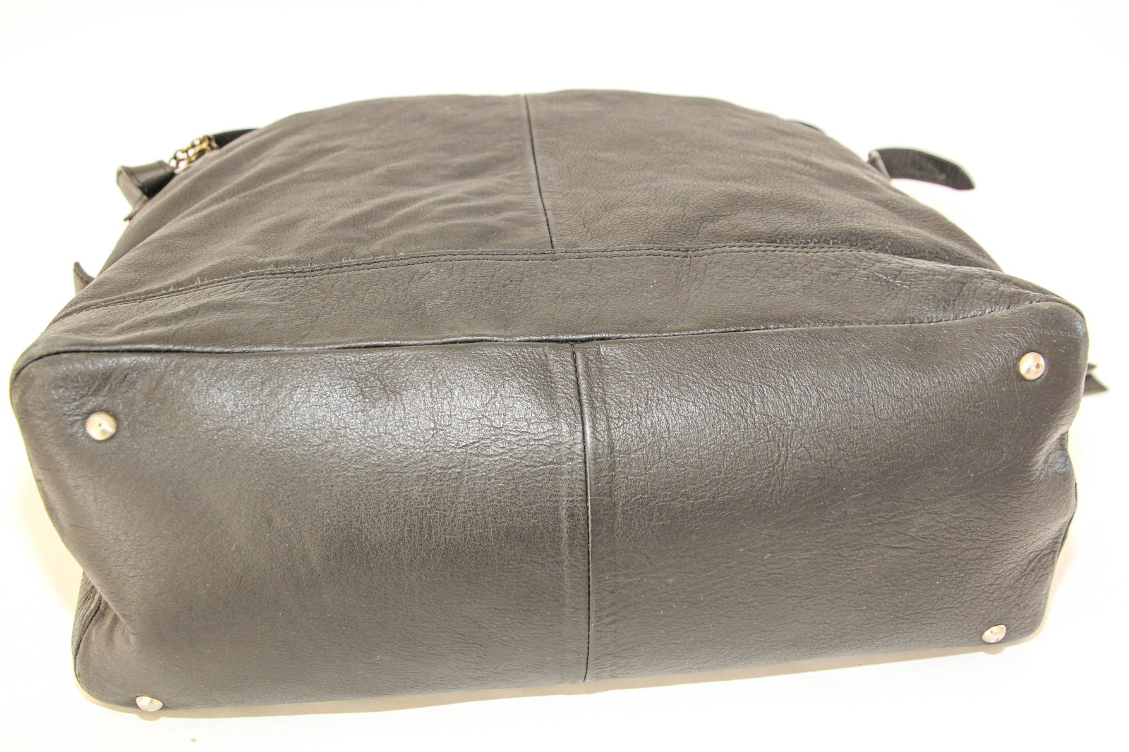 Charles Jourdan Black Leather Satchel Handle Computer Bag - 12