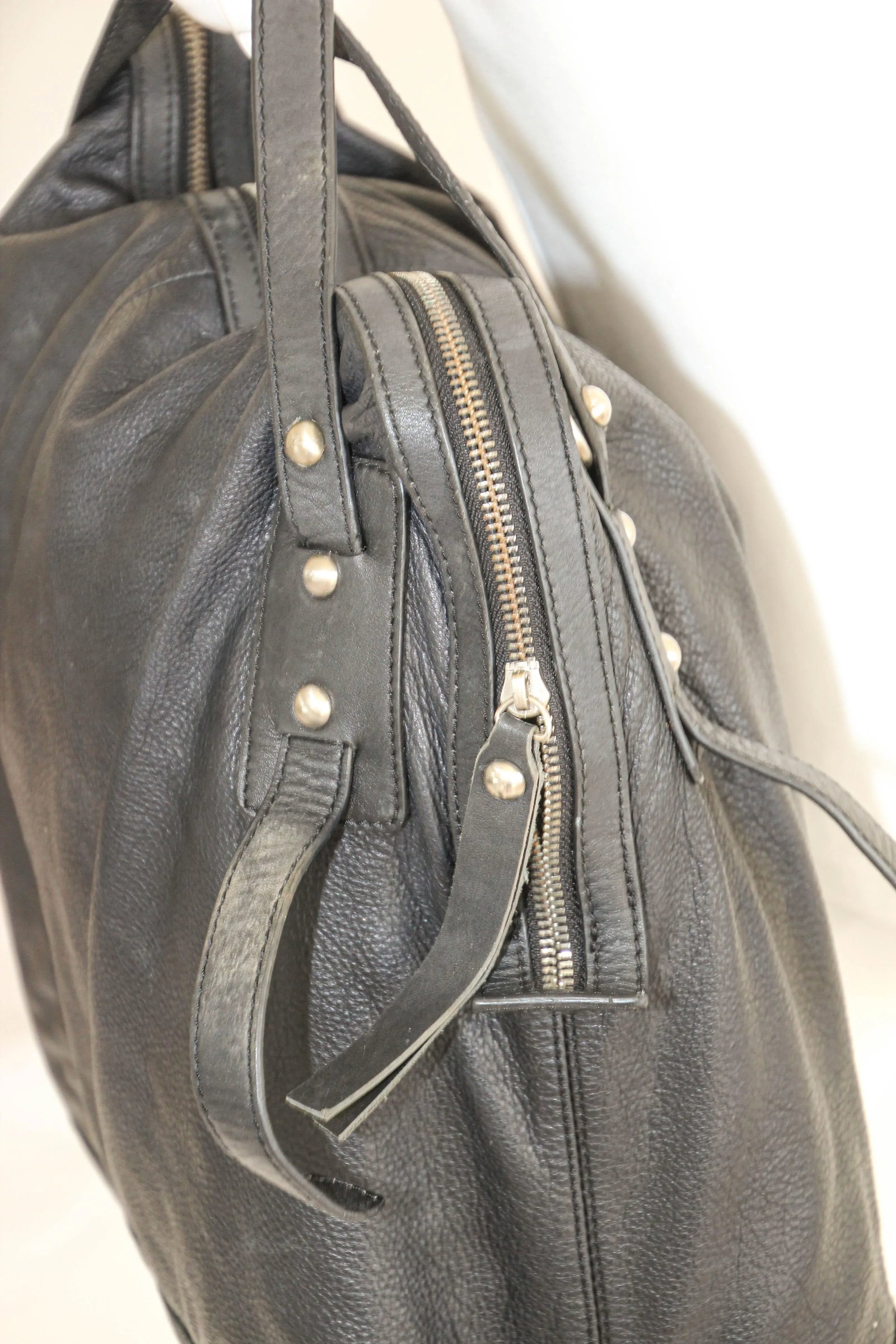 Charles Jourdan Black Leather Satchel Handle Computer Bag - 7