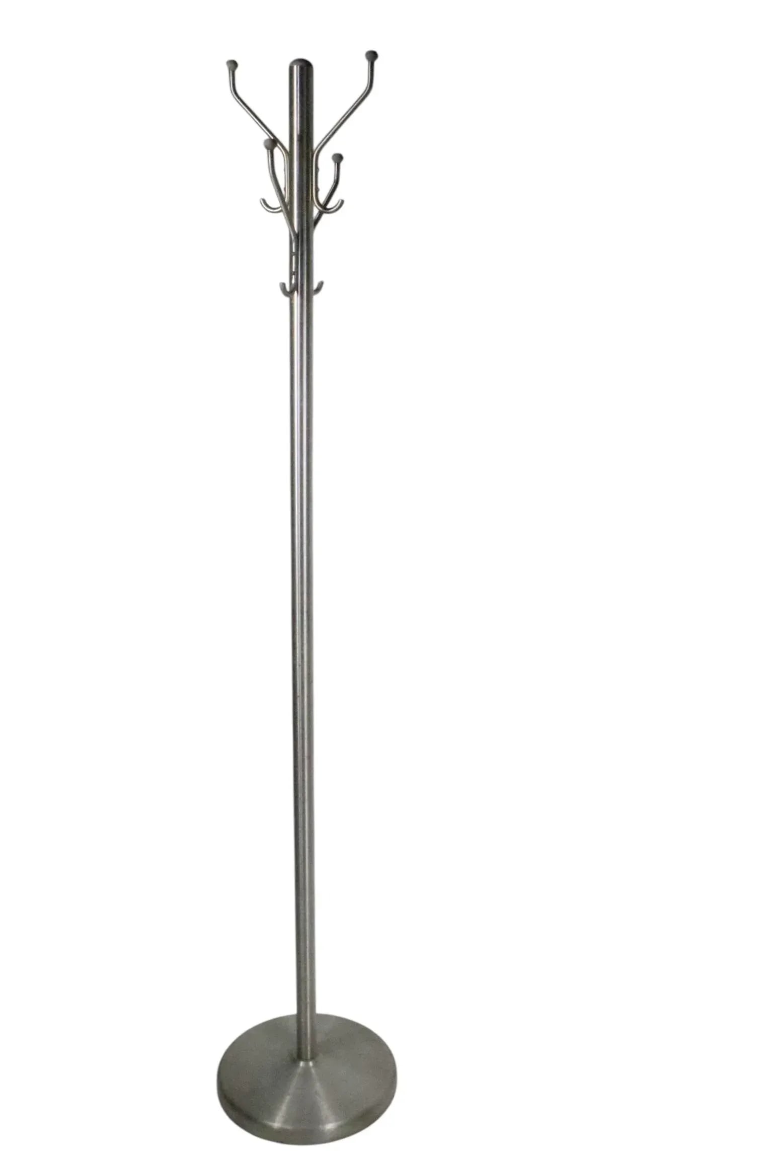 Mid 20th Century Mid Century Industrial Art Deco Aluminum Coat Hat Rack Tree Stand - 11