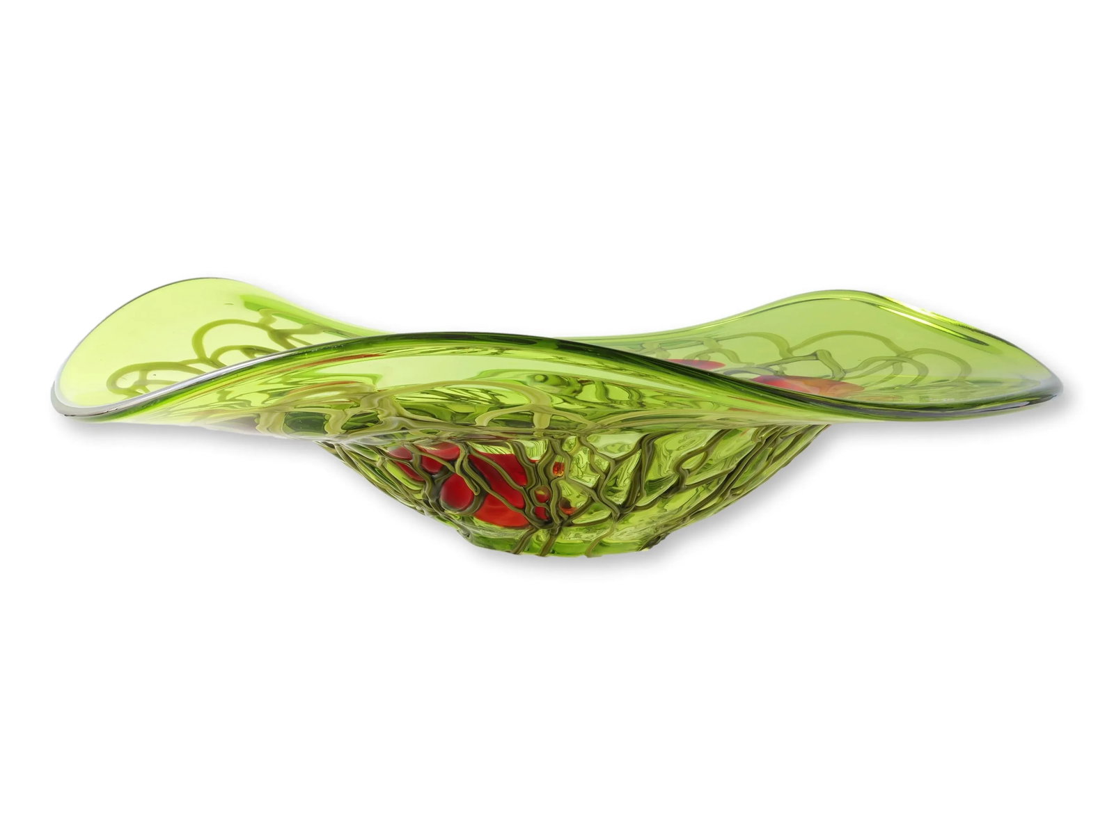Large Art Nouveau Style Murano Glass Centerpiece Bowl - 5