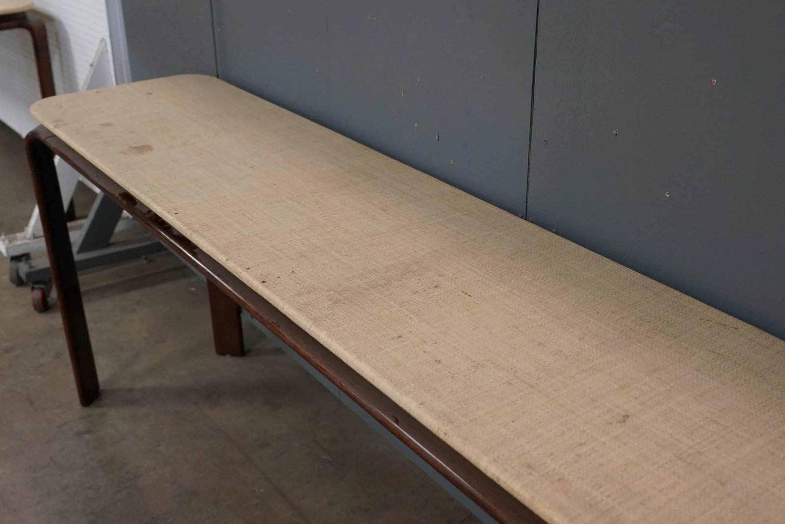 1970s Vintage Rattan Stained Wood Console Table - 3