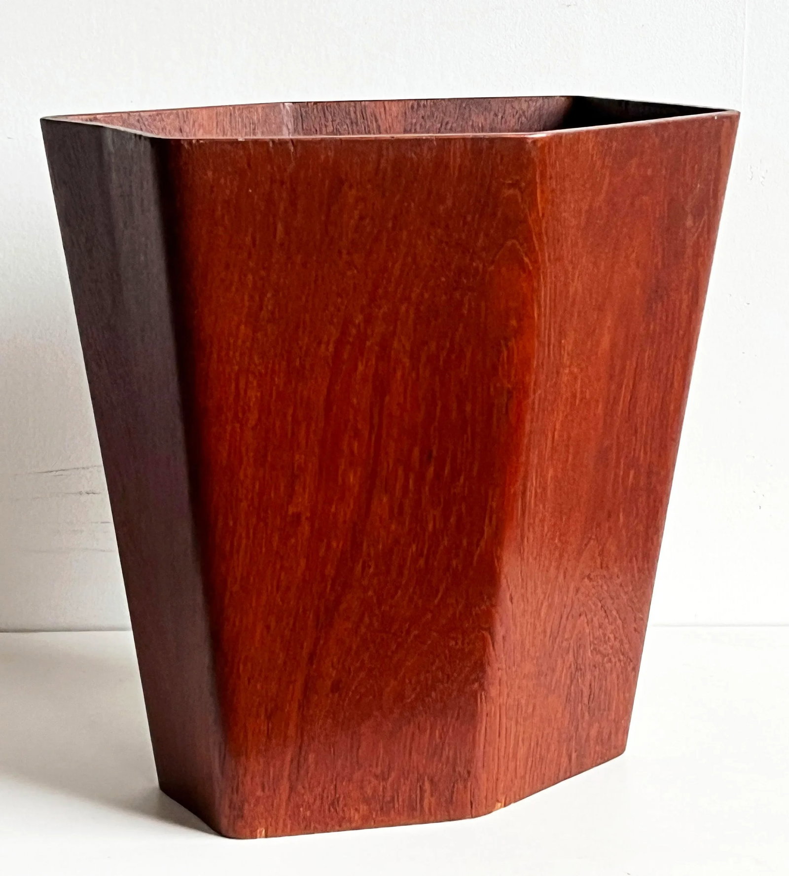 c.1960's Mid Century Danish Modern Teak Wastebasket by Rude Bonfils - 3
