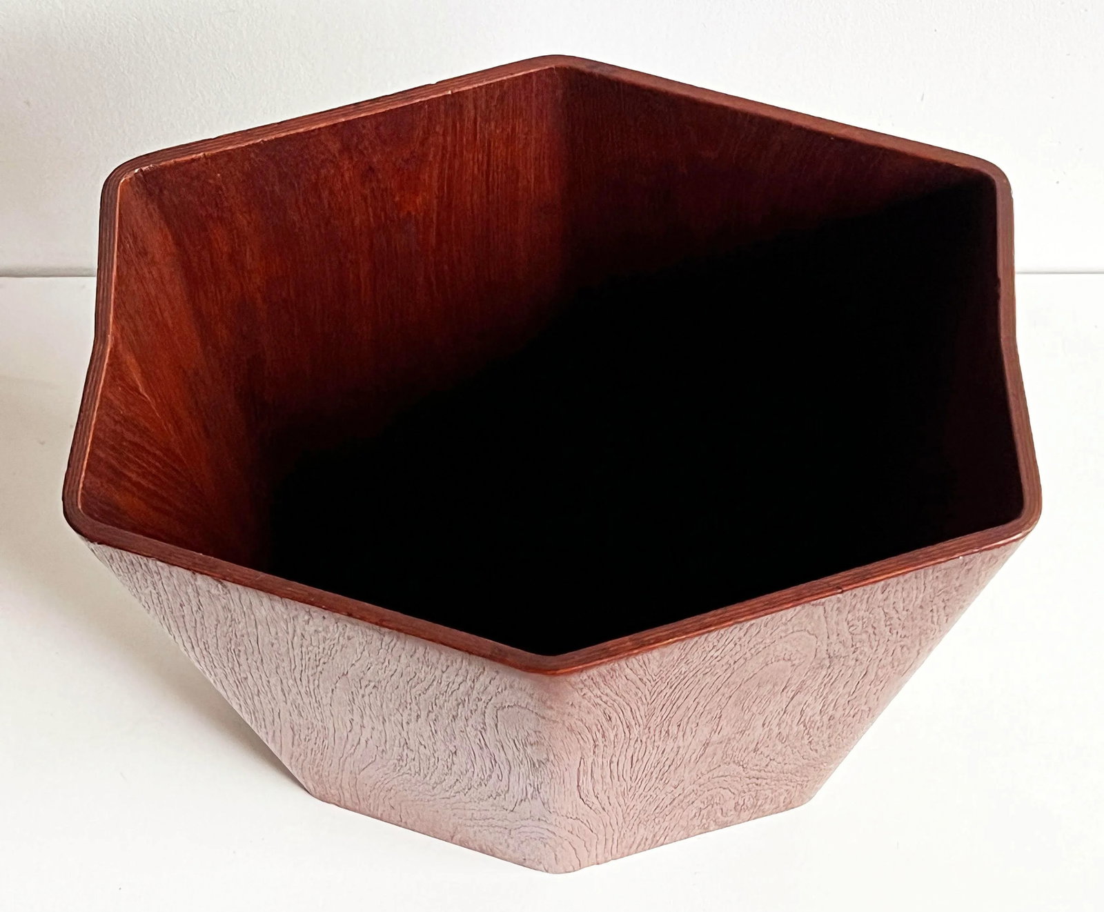 c.1960's Mid Century Danish Modern Teak Wastebasket by Rude Bonfils - 4