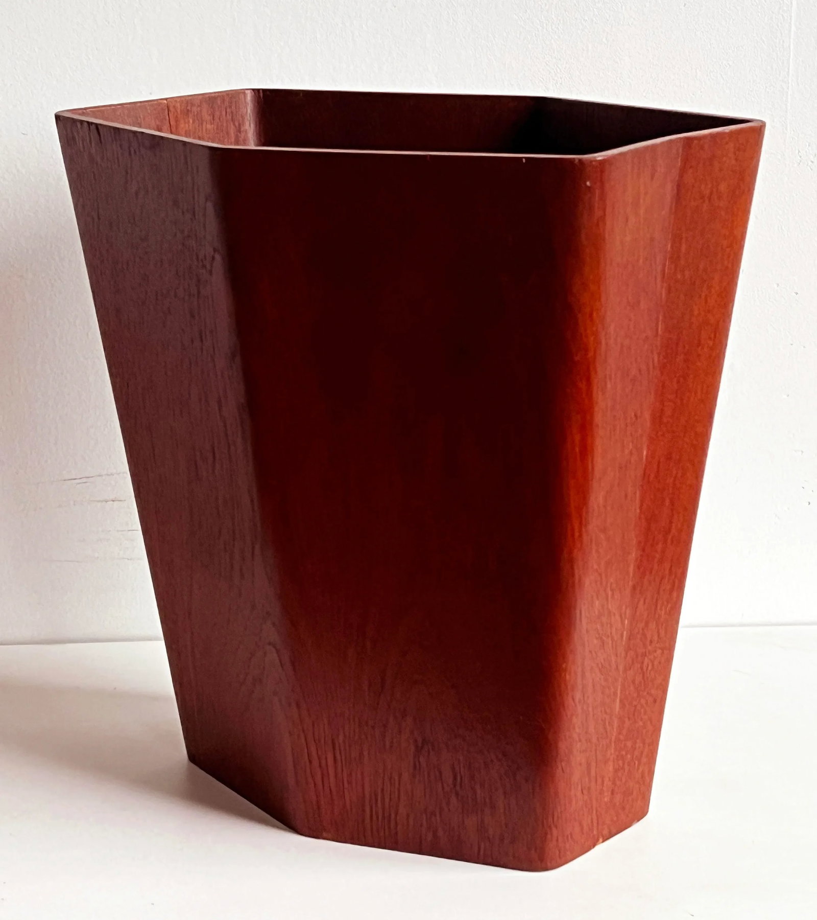 c.1960's Mid Century Danish Modern Teak Wastebasket by Rude Bonfils - 5