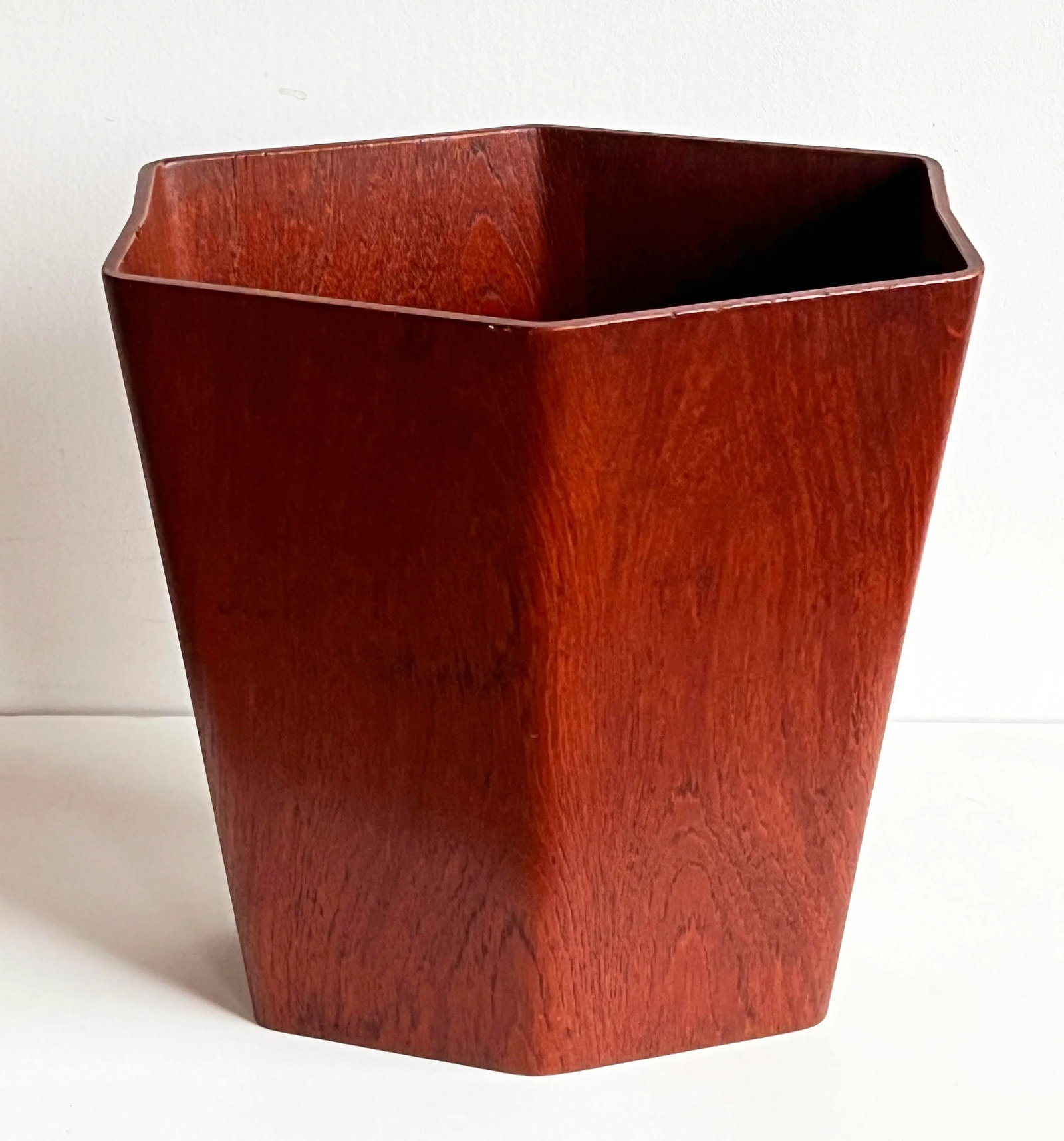 c.1960's Mid Century Danish Modern Teak Wastebasket by Rude Bonfils - 6