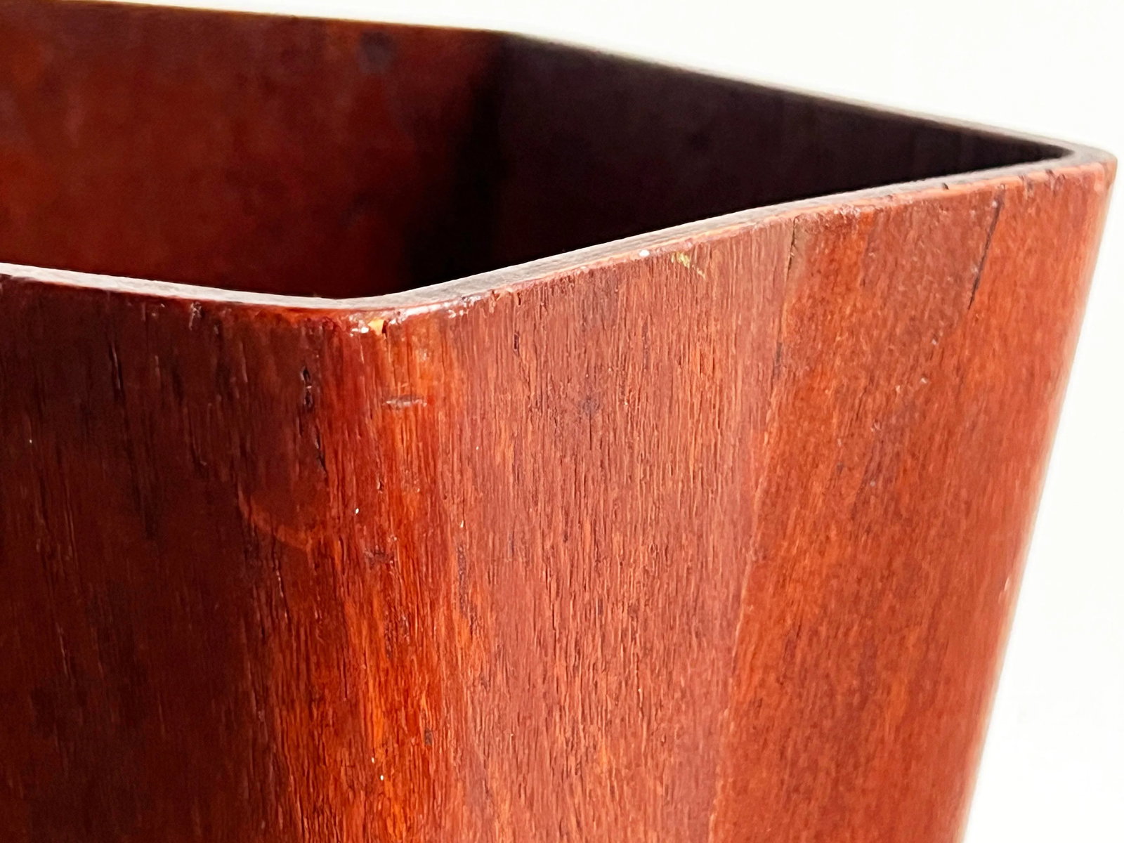 c.1960's Mid Century Danish Modern Teak Wastebasket by Rude Bonfils - 7