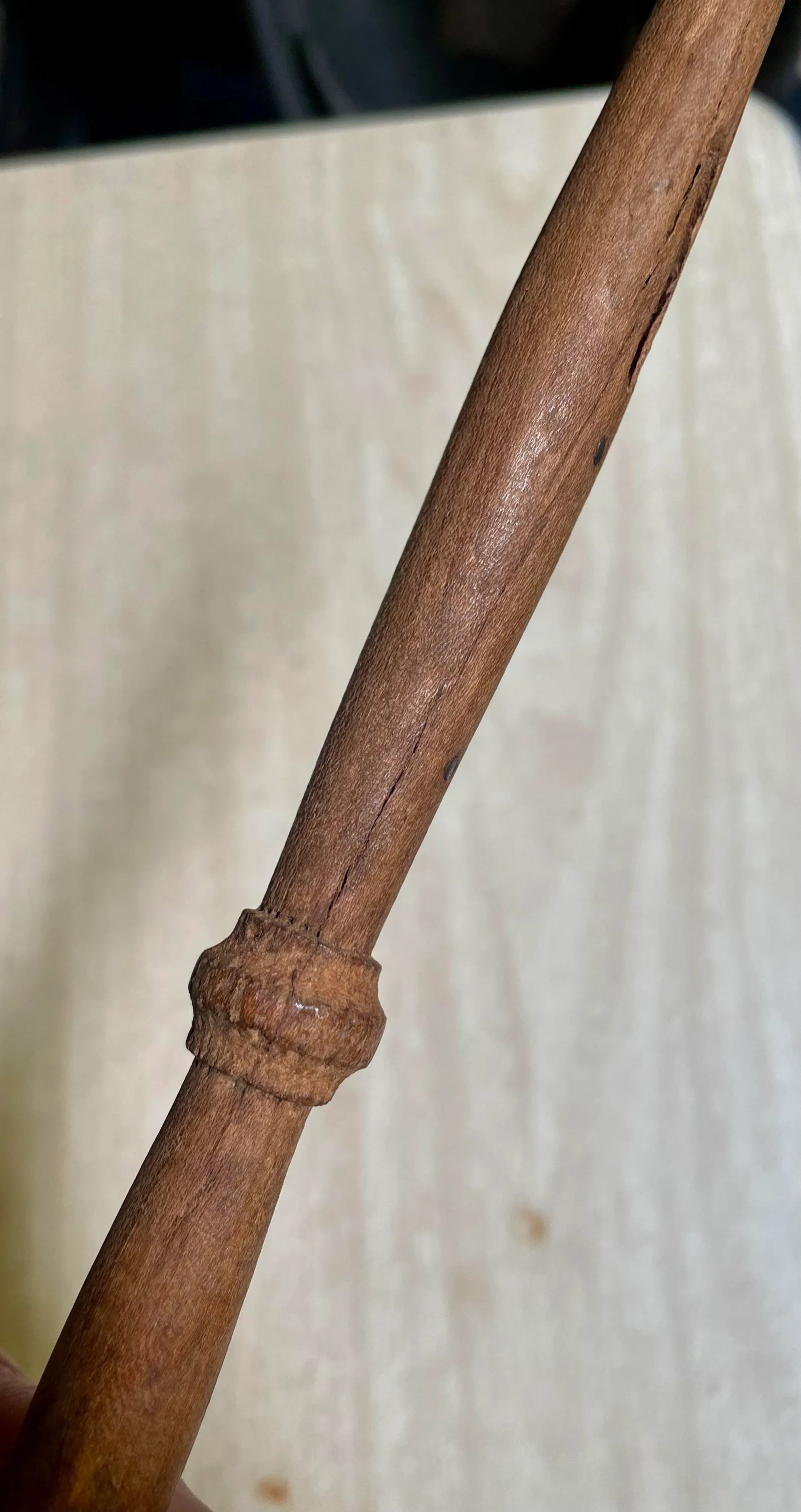 Mid 20th Century Hand Carved Country French Salad Spoon & Fork Folk Art Claw Talon- A Pair - 12