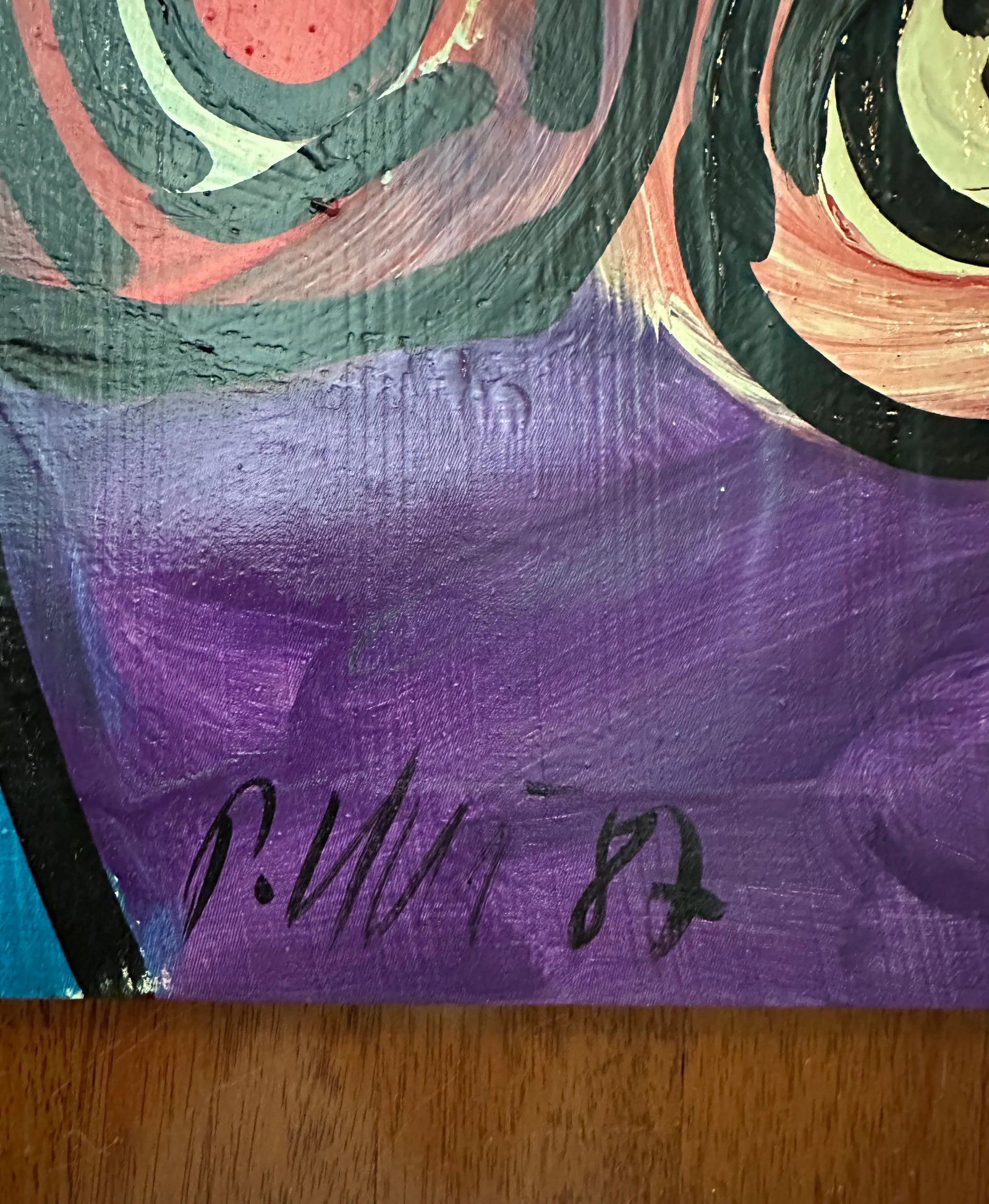 Original 1987 Peter Keil Painting, Titled - 2
