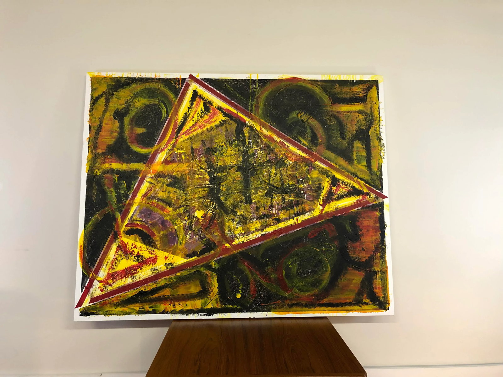 Abstract Original Acrylic Painting on Canvas Wrapped Wood Frame - 2