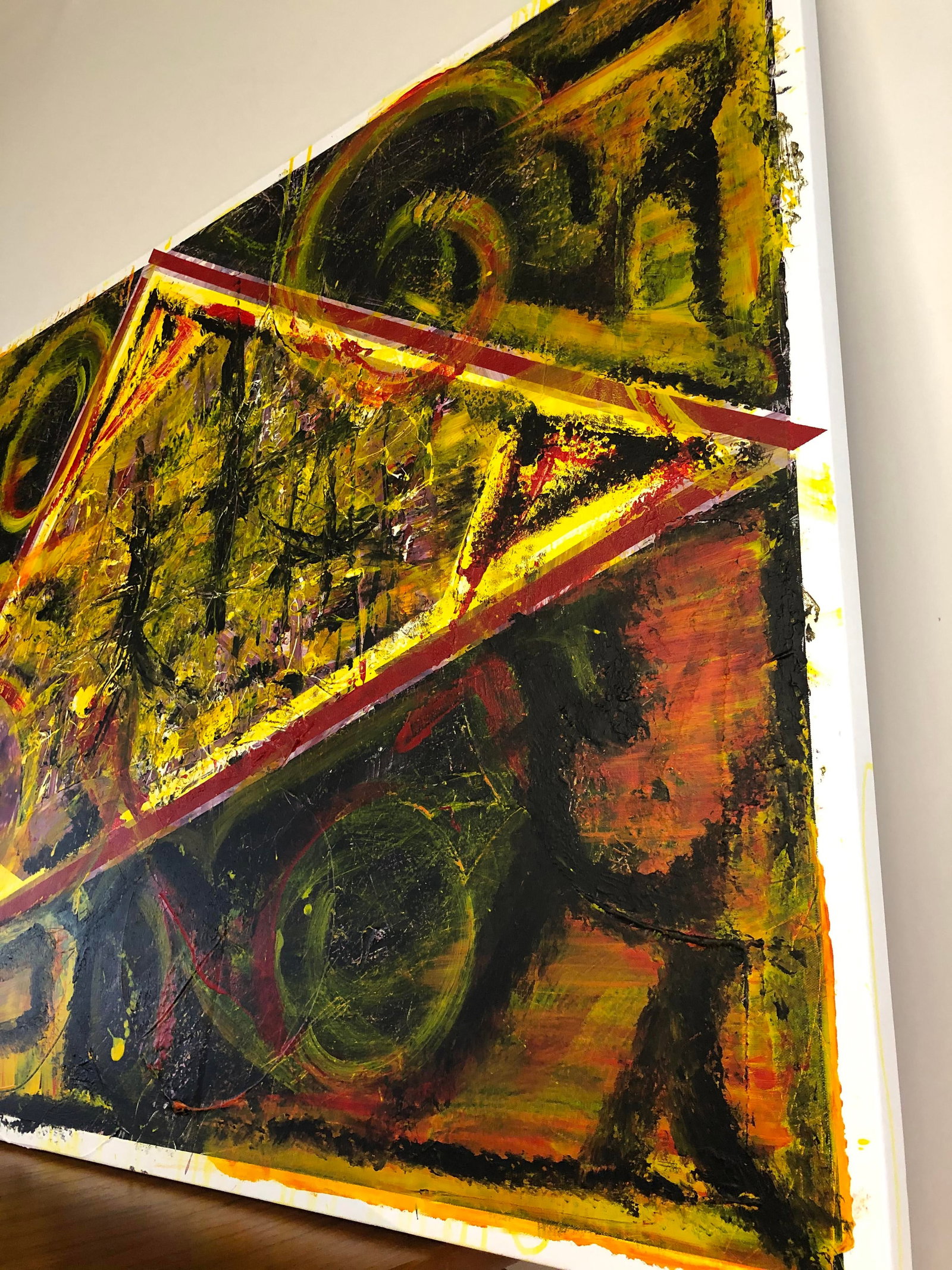 Abstract Original Acrylic Painting on Canvas Wrapped Wood Frame - 5