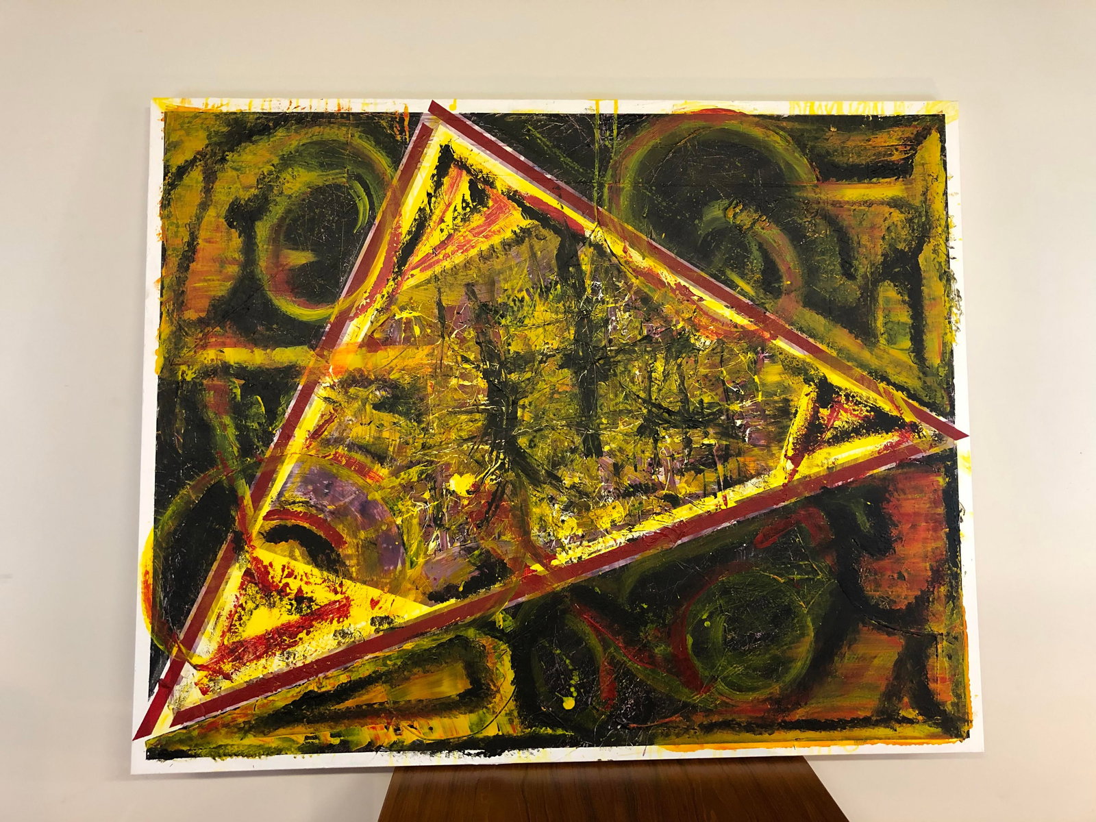 Abstract Original Acrylic Painting on Canvas Wrapped Wood Frame - 9