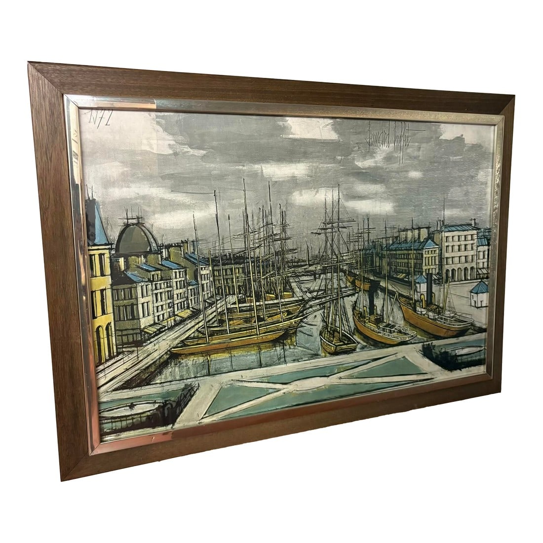 Bernard Buffet "Le Havre" Harbor Scene Lithograph, 1972 (1 of 11)