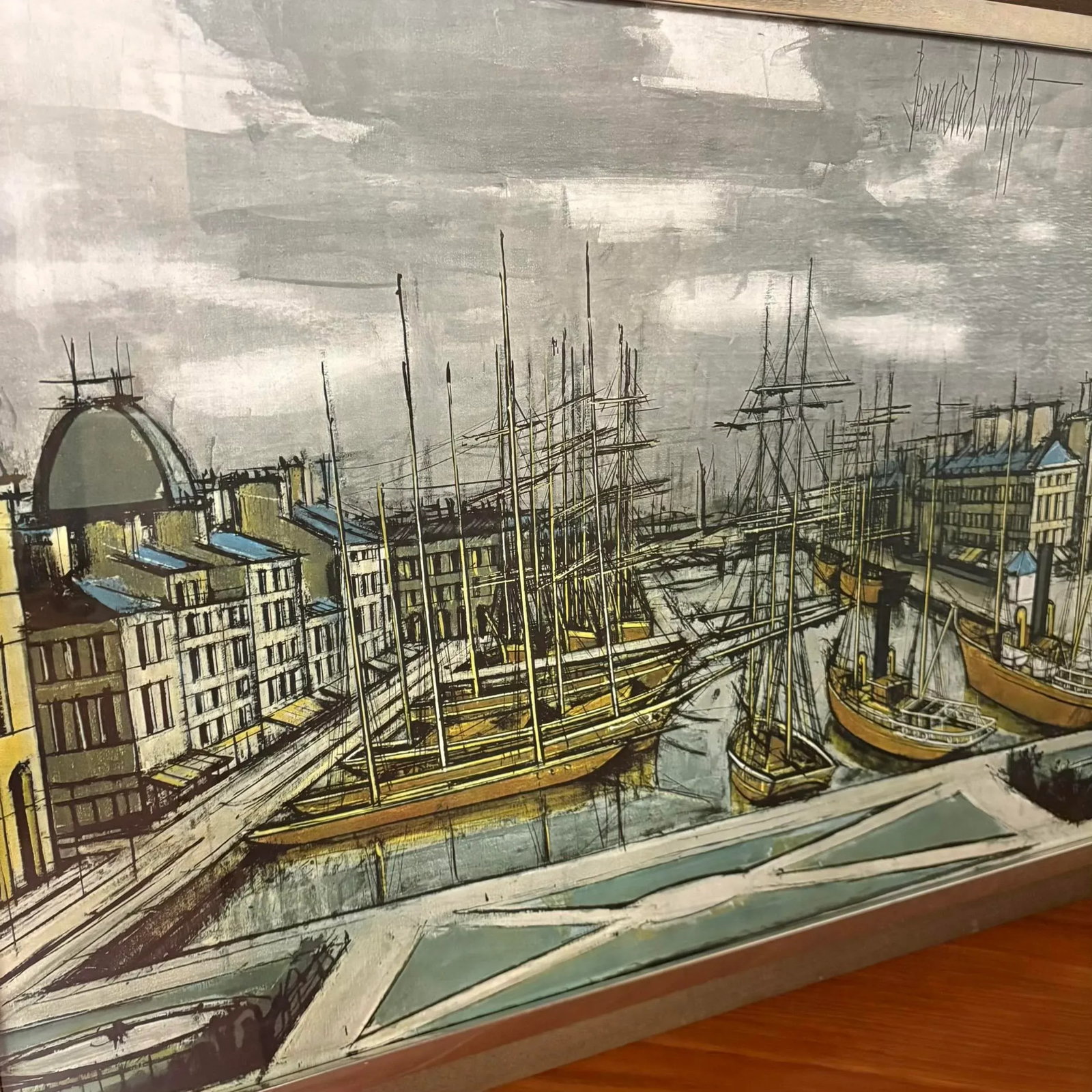 Bernard Buffet "Le Havre" Harbor Scene Lithograph, 1972 - 5