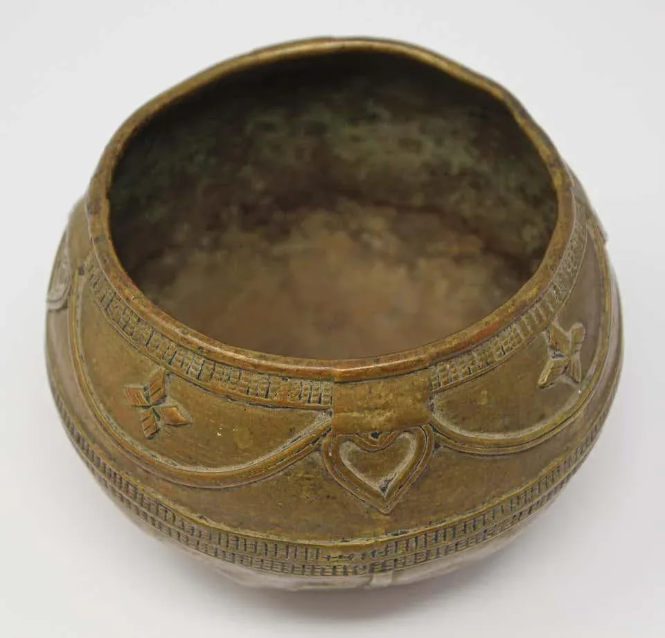 Antique Cast brass Measuring Bowl from Northern India - 10