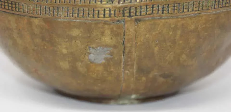 Antique Cast brass Measuring Bowl from Northern India - 12