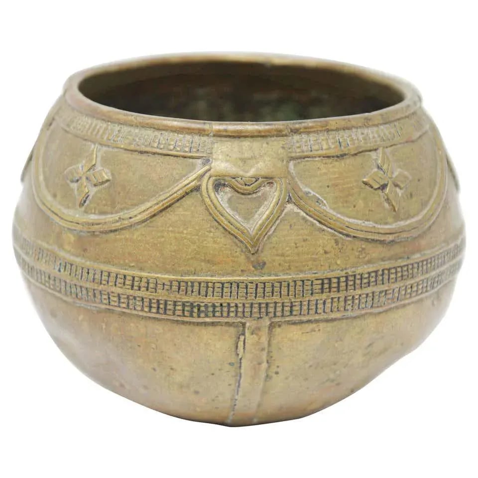 Antique Cast brass Measuring Bowl from Northern India - 13