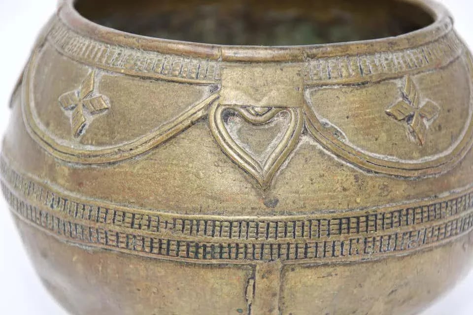 Antique Cast brass Measuring Bowl from Northern India - 5