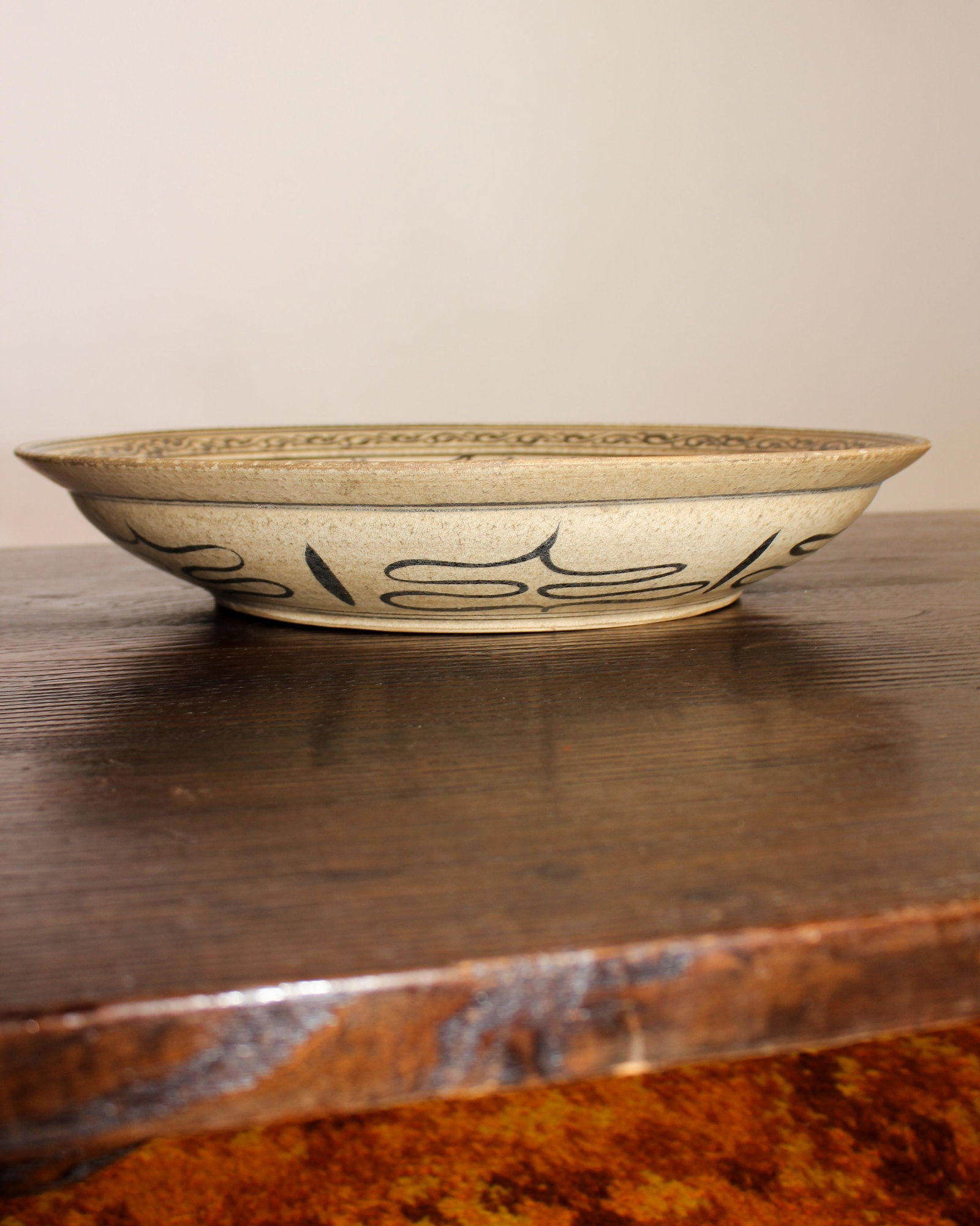 15th Century Northern Thailand Wang Kalong Kiln Ceramic Bowl With Iron Glaze - 3