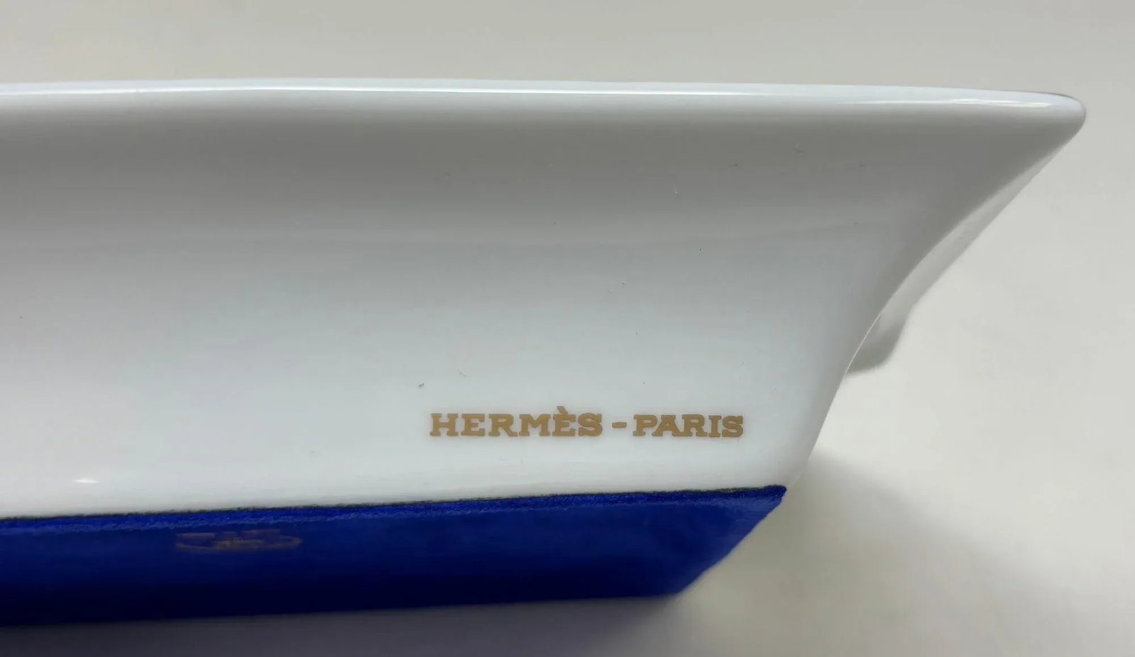 1980s Hermès "Feux D'Artifice" Blue Porcelain Ashtray Catchall Made in France - 15