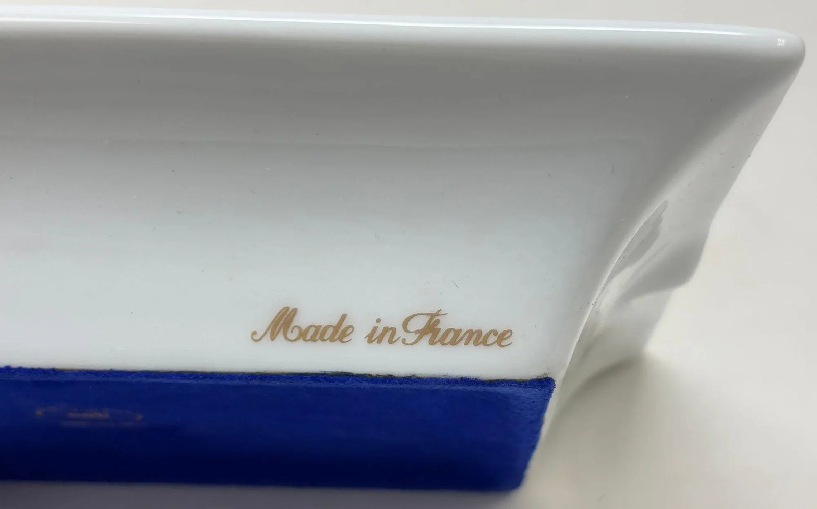 1980s Hermès "Feux D'Artifice" Blue Porcelain Ashtray Catchall Made in France - 7