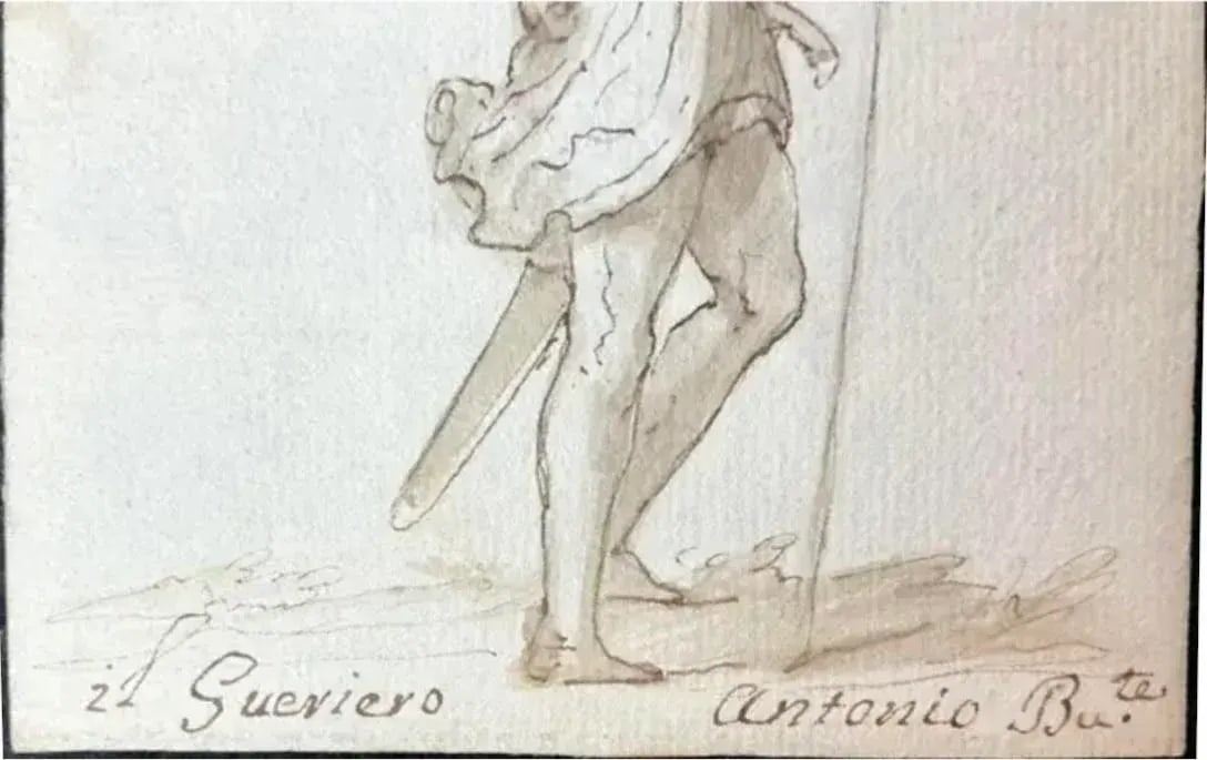 Pair of Italian Old Master Drawings of Soldiers - 6